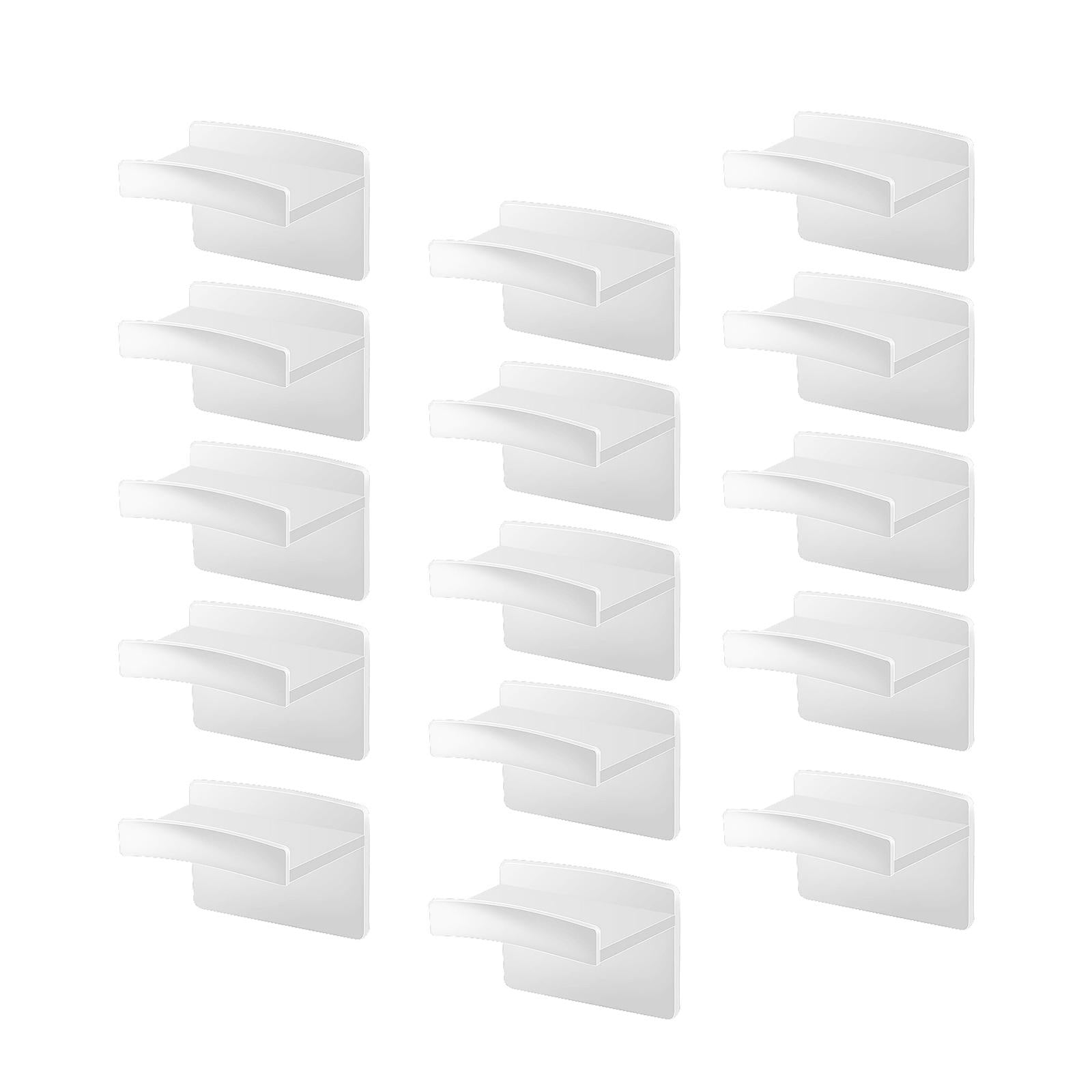 15x Hat Hooks Easy Installation Hold Hat Hangers for Living Room Home Closet White
