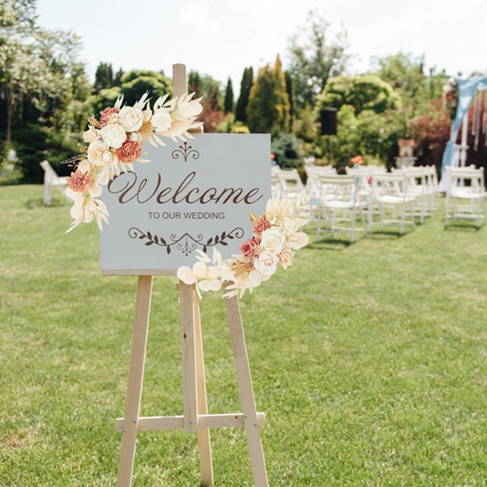 2 Pieces Artificial Arch Flower Multicolors for Arrangement Wedding Ceremony Style B