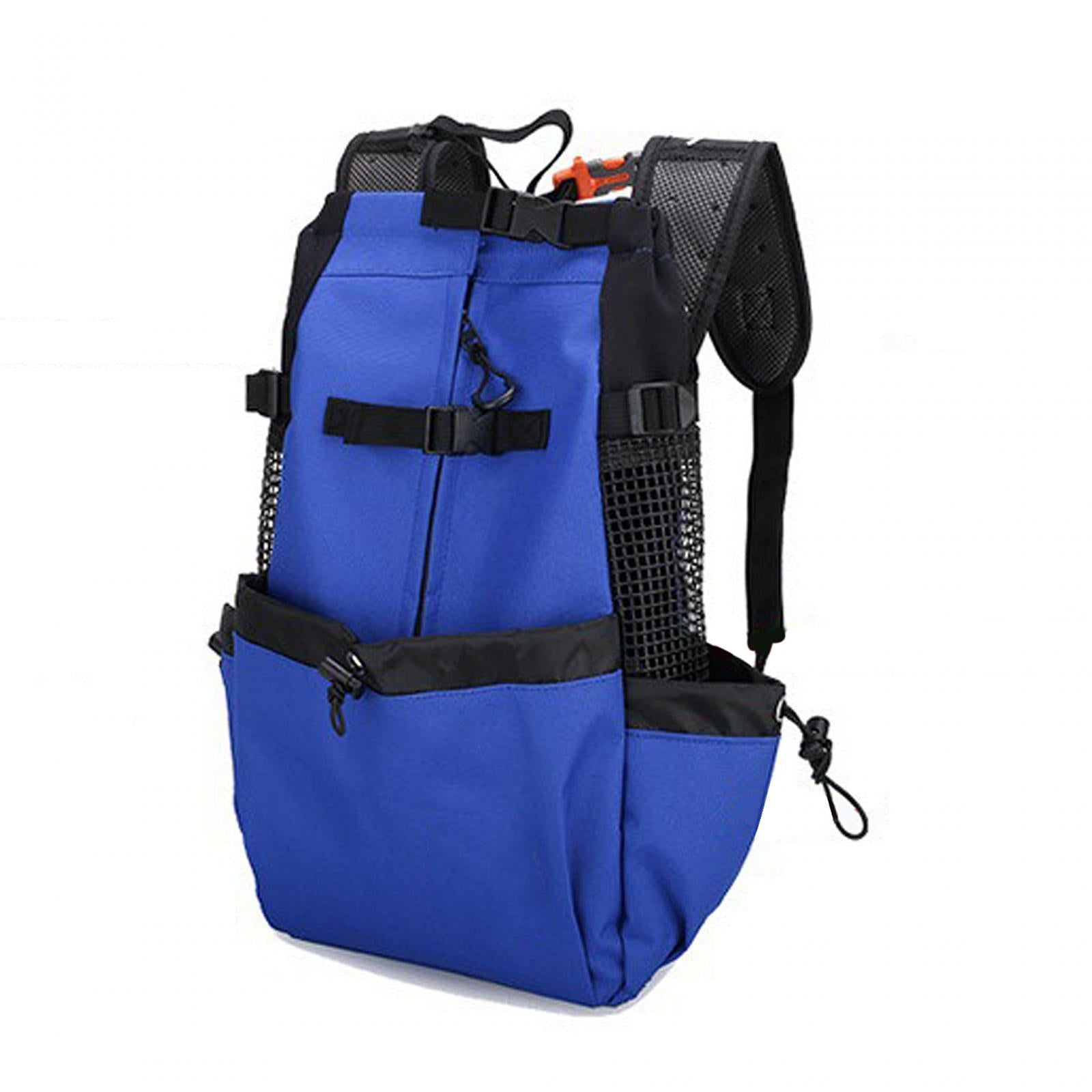 Dog Carrier Backpack Breathable Travel Bag for Traveling Hiking Walking Blue S