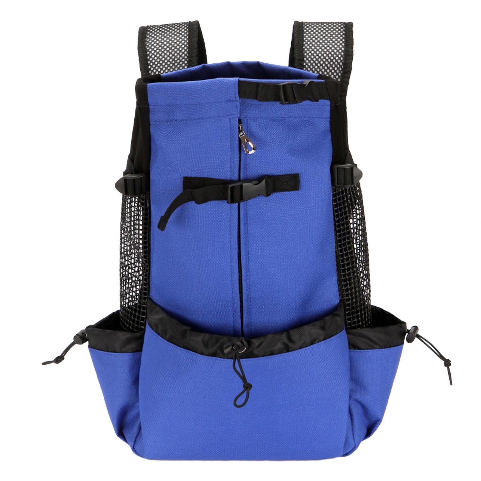 Dog Carrier Backpack Breathable Travel Bag for Traveling Hiking Walking Blue L