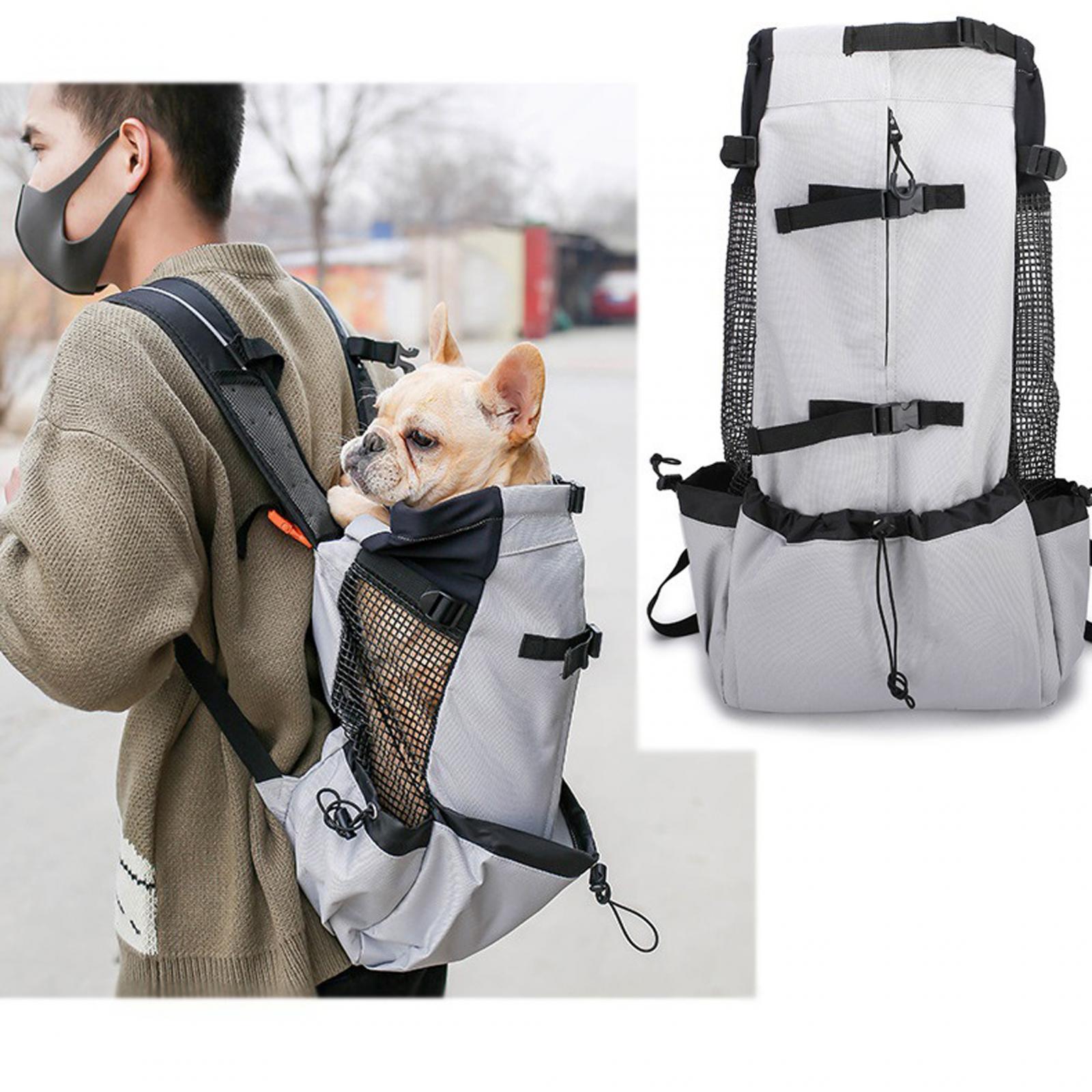 Dog Carrier Backpack Breathable Travel Bag for Traveling Hiking Walking Black S
