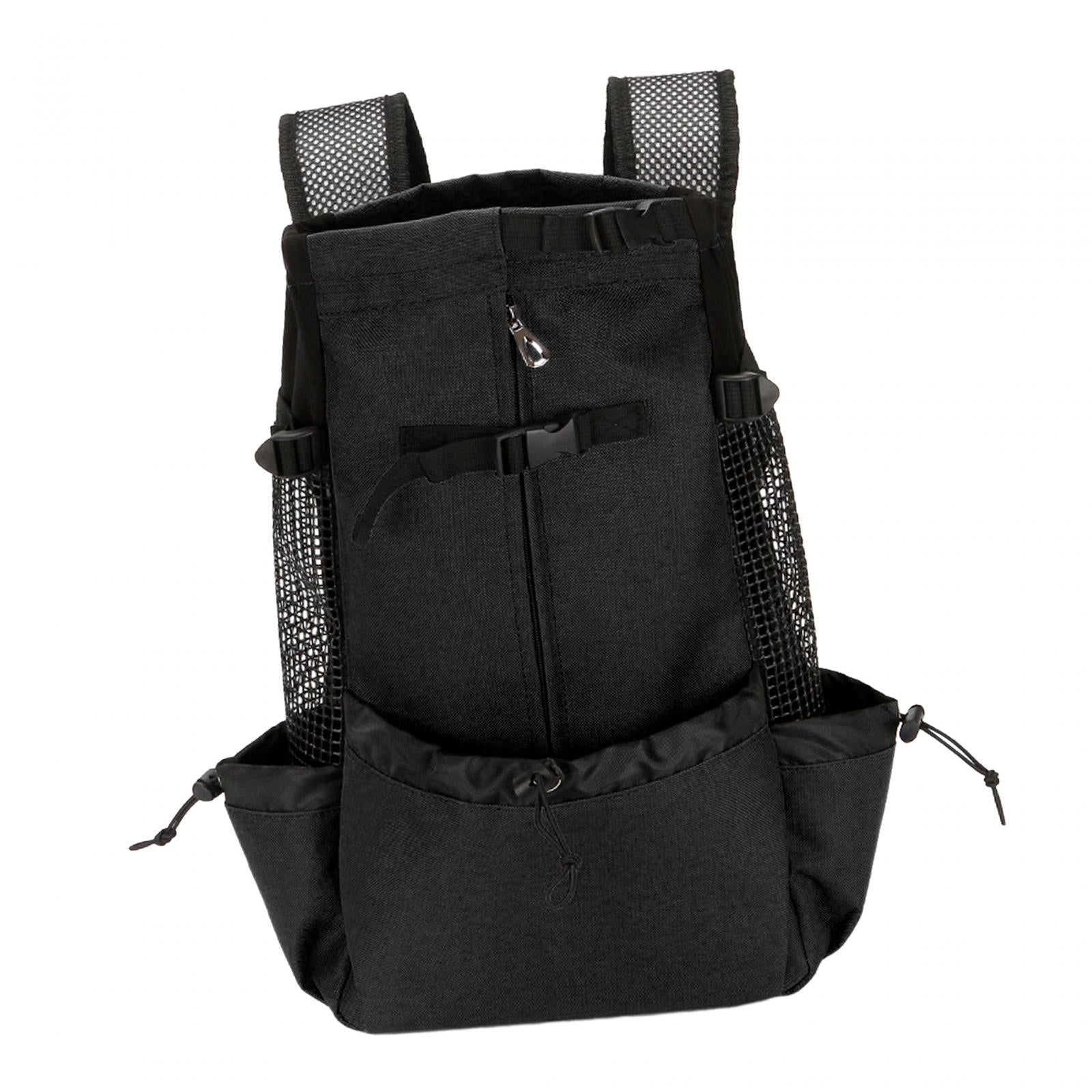 Dog Carrier Backpack Breathable Travel Bag for Traveling Hiking Walking Black S