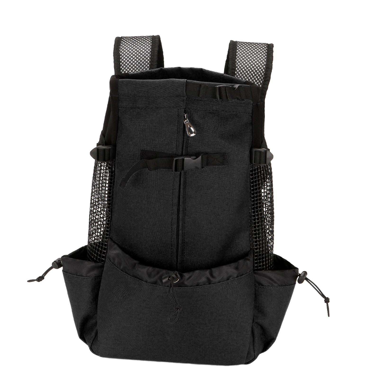 Dog Carrier Backpack Breathable Travel Bag for Traveling Hiking Walking Black S