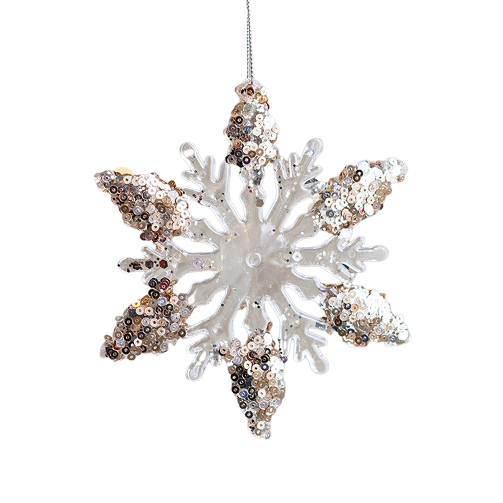 Snowflake Pendants for Winter Theme Party Home Family Kitchen New Year Party Style C