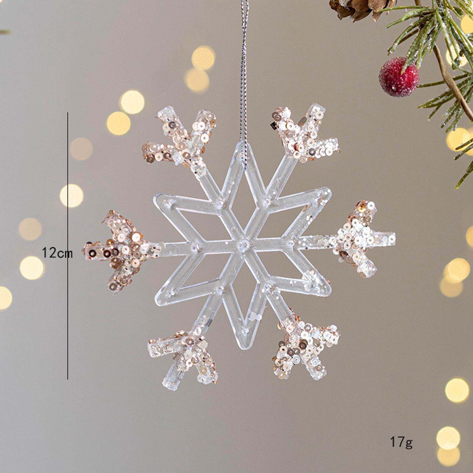 Snowflake Pendants for Winter Theme Party Home Family Kitchen New Year Party Style D