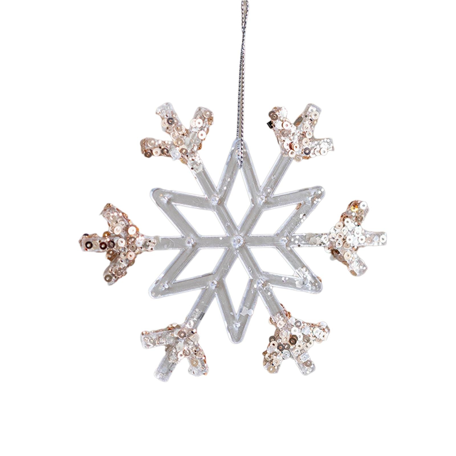 Snowflake Pendants for Winter Theme Party Home Family Kitchen New Year Party Style D