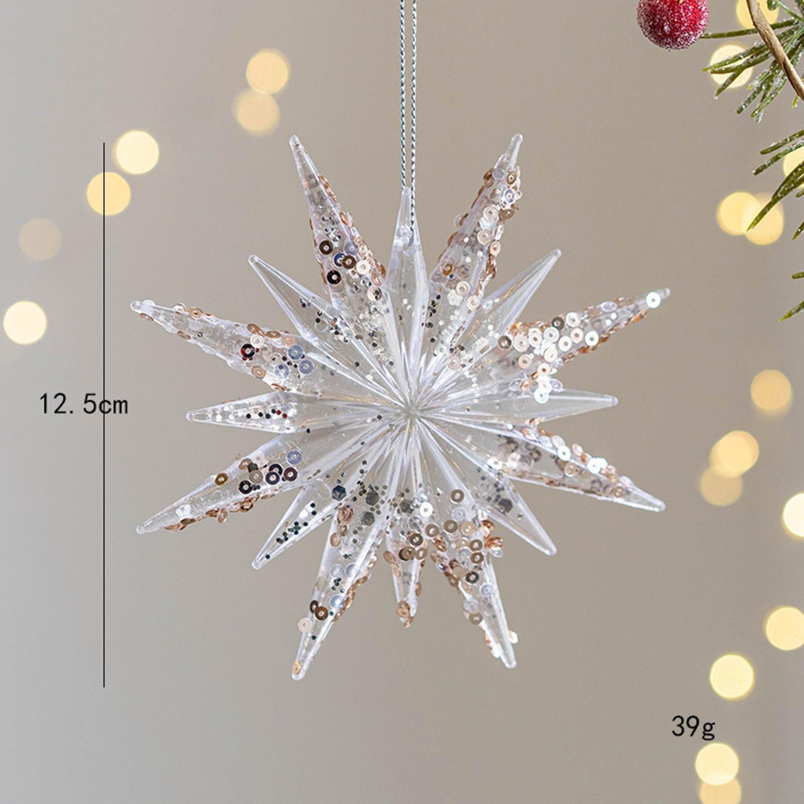 Snowflake Pendants for Winter Theme Party Home Family Kitchen New Year Party Style E