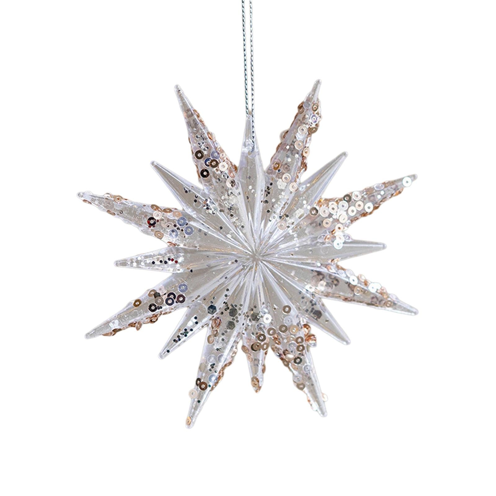 Snowflake Pendants for Winter Theme Party Home Family Kitchen New Year Party Style E