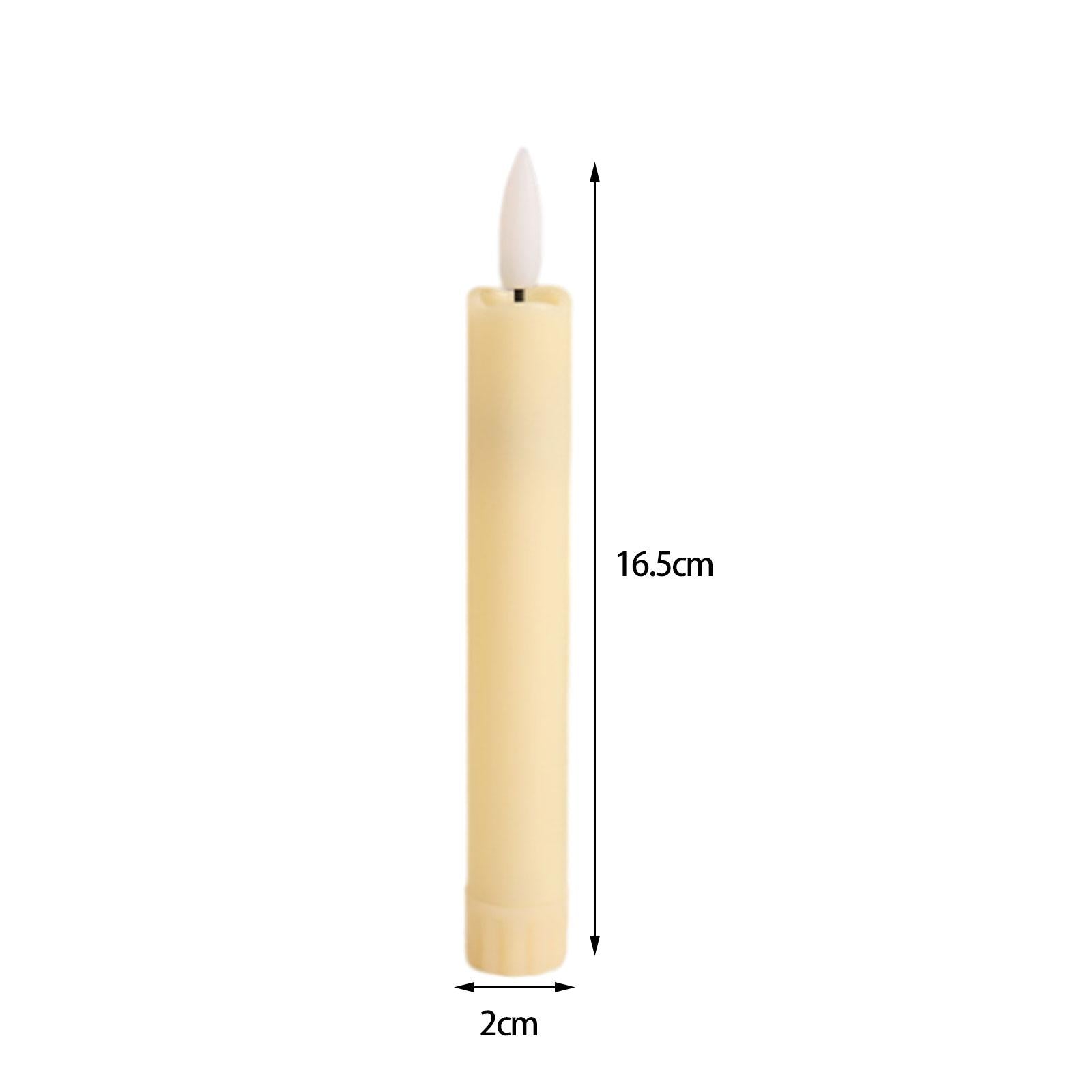 6x LED Pillar Candles Decor Flameless Candles for Holiday Halloween New Year Ivory