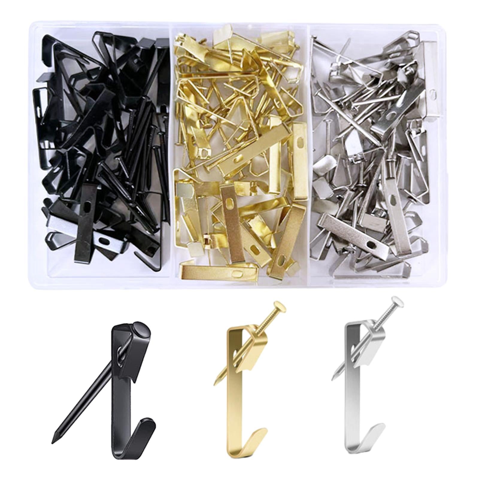 75Pcs Picture Hangers 50lb with Nails Heavy Duty for Umbrella Pictures Clock
