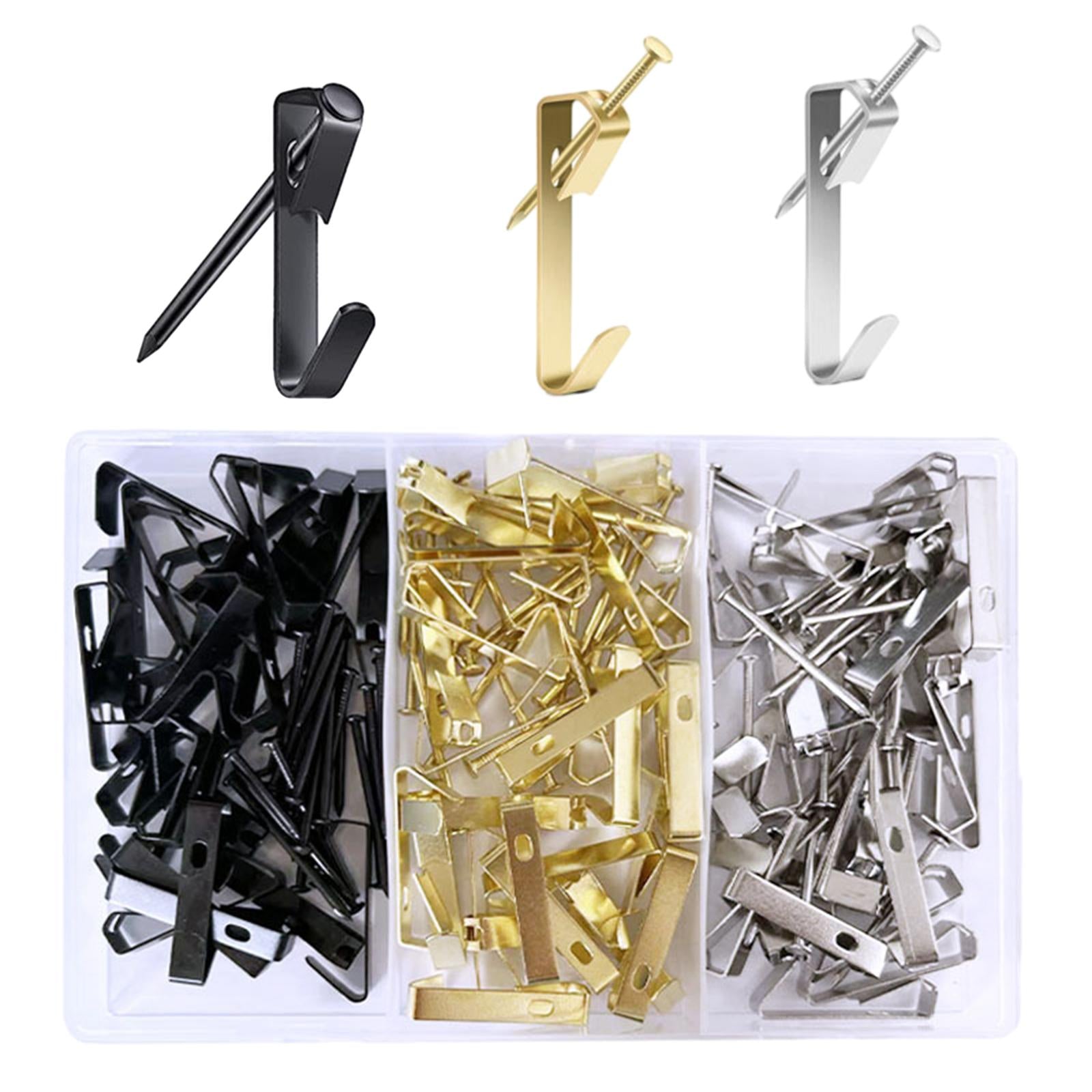 75Pcs Picture Hangers 50lb with Nails Heavy Duty for Umbrella Pictures Clock