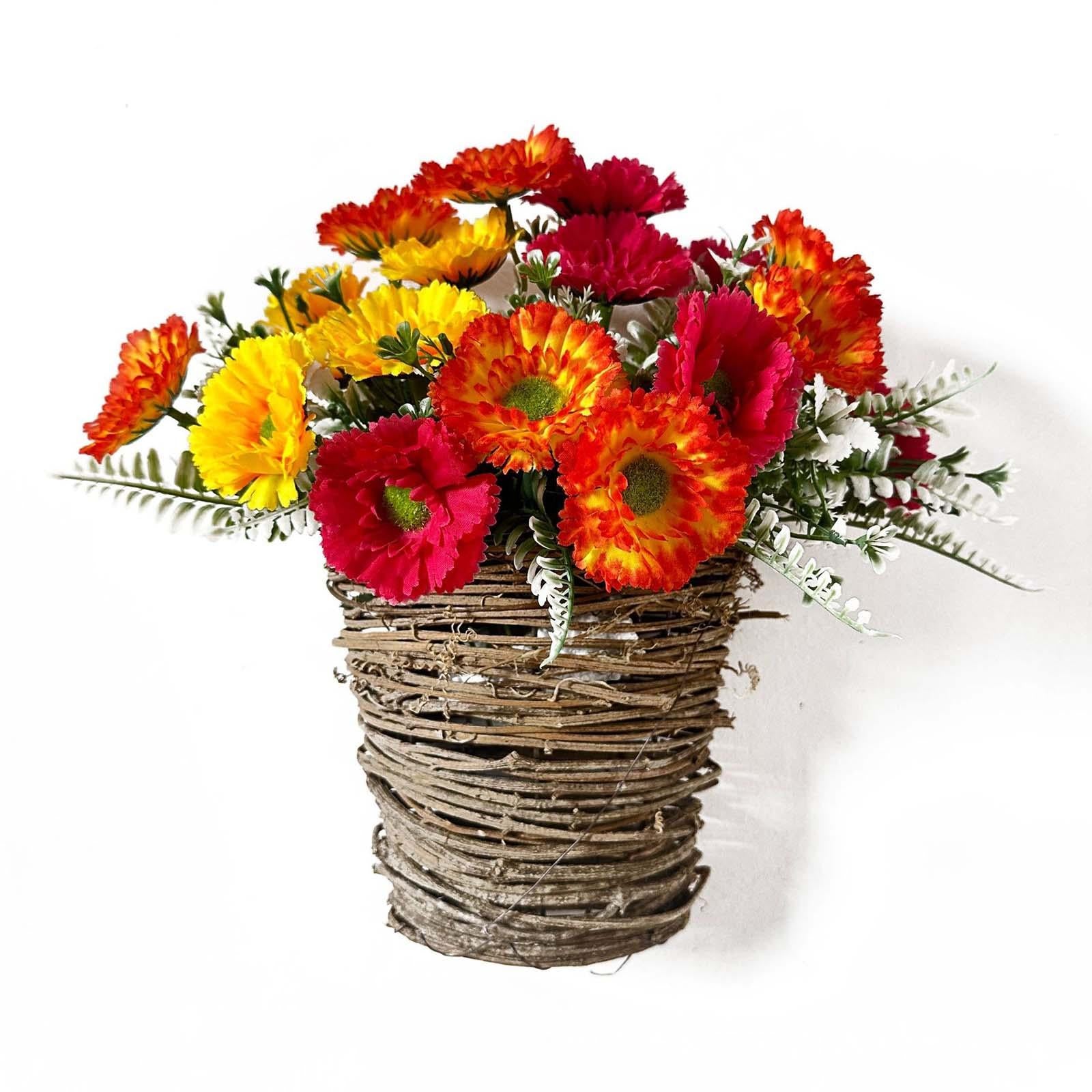 Front Door Decors Spring Flowers Basket Wall Party Flower Basket Door Hanger