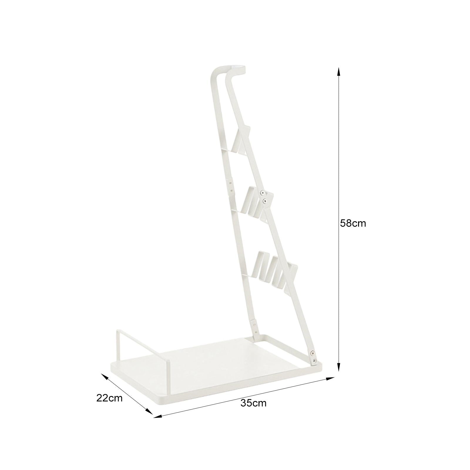 Vacuum Stand Universal Durable Vacuum Cleaner Storage Rack for Bathroom Home White