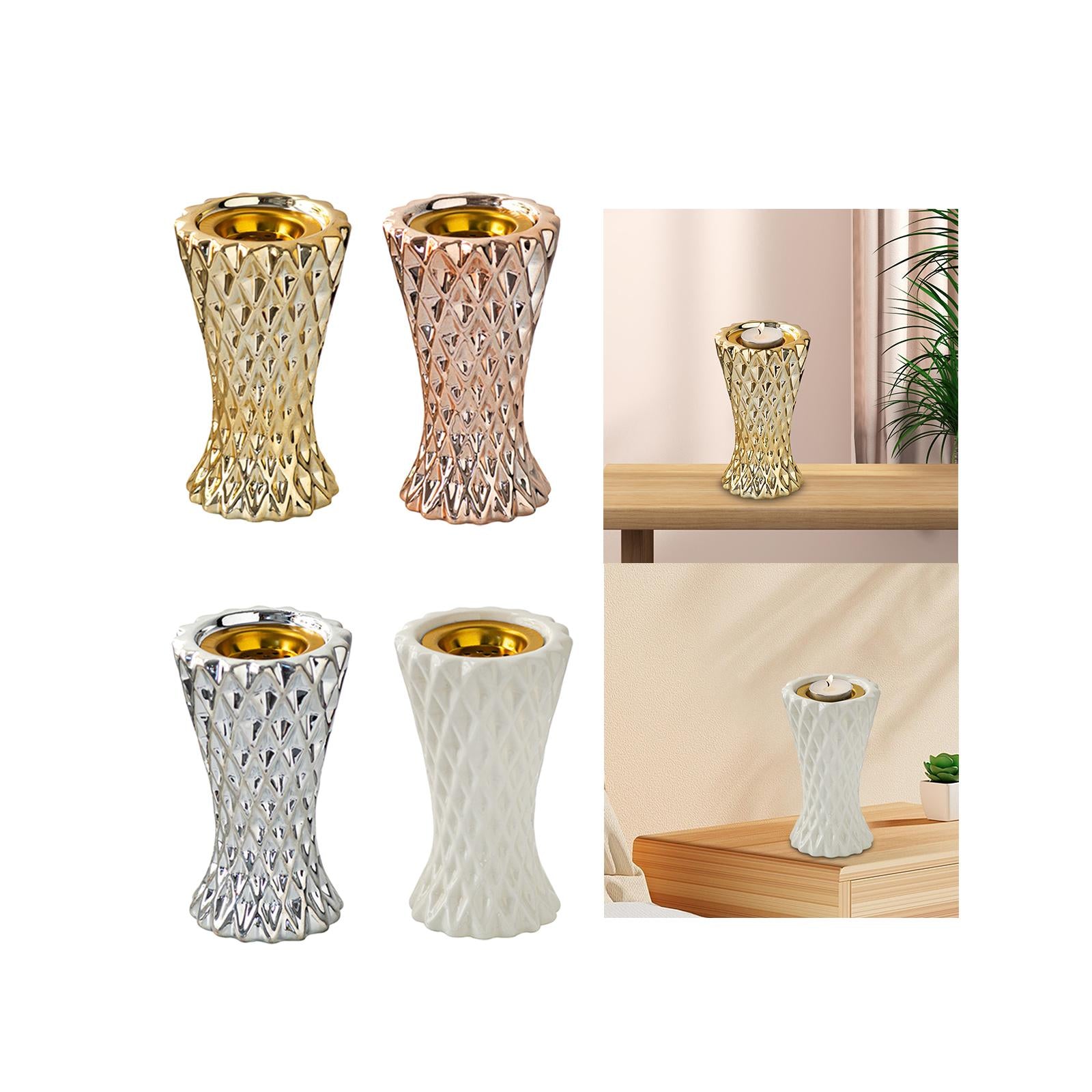 Candle Holder Crafts Candlestick Holder for Table Centerpiece Dinner Wedding golden