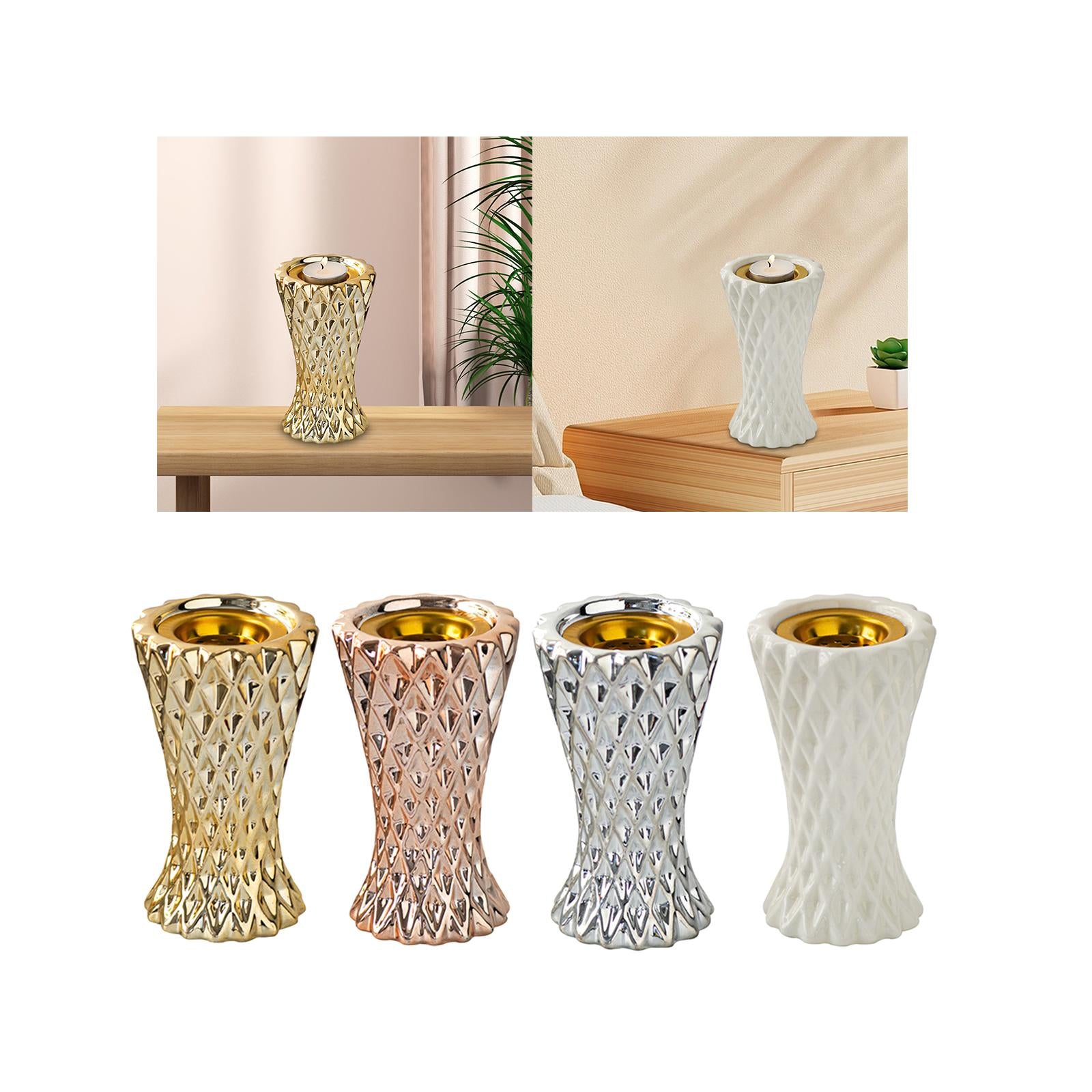 Candle Holder Crafts Candlestick Holder for Table Centerpiece Dinner Wedding golden