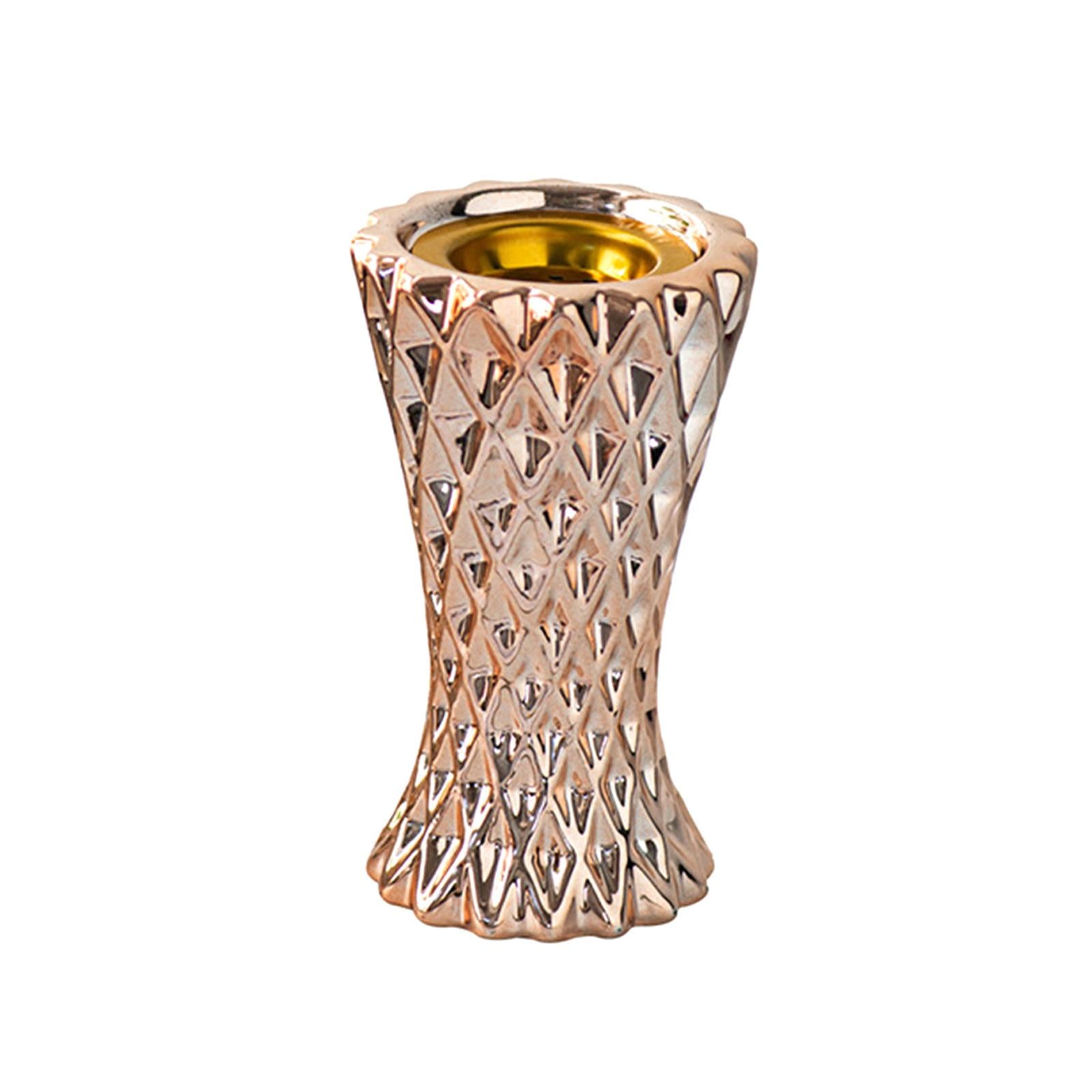 Candle Holder Crafts Candlestick Holder for Table Centerpiece Dinner Wedding Rose gold