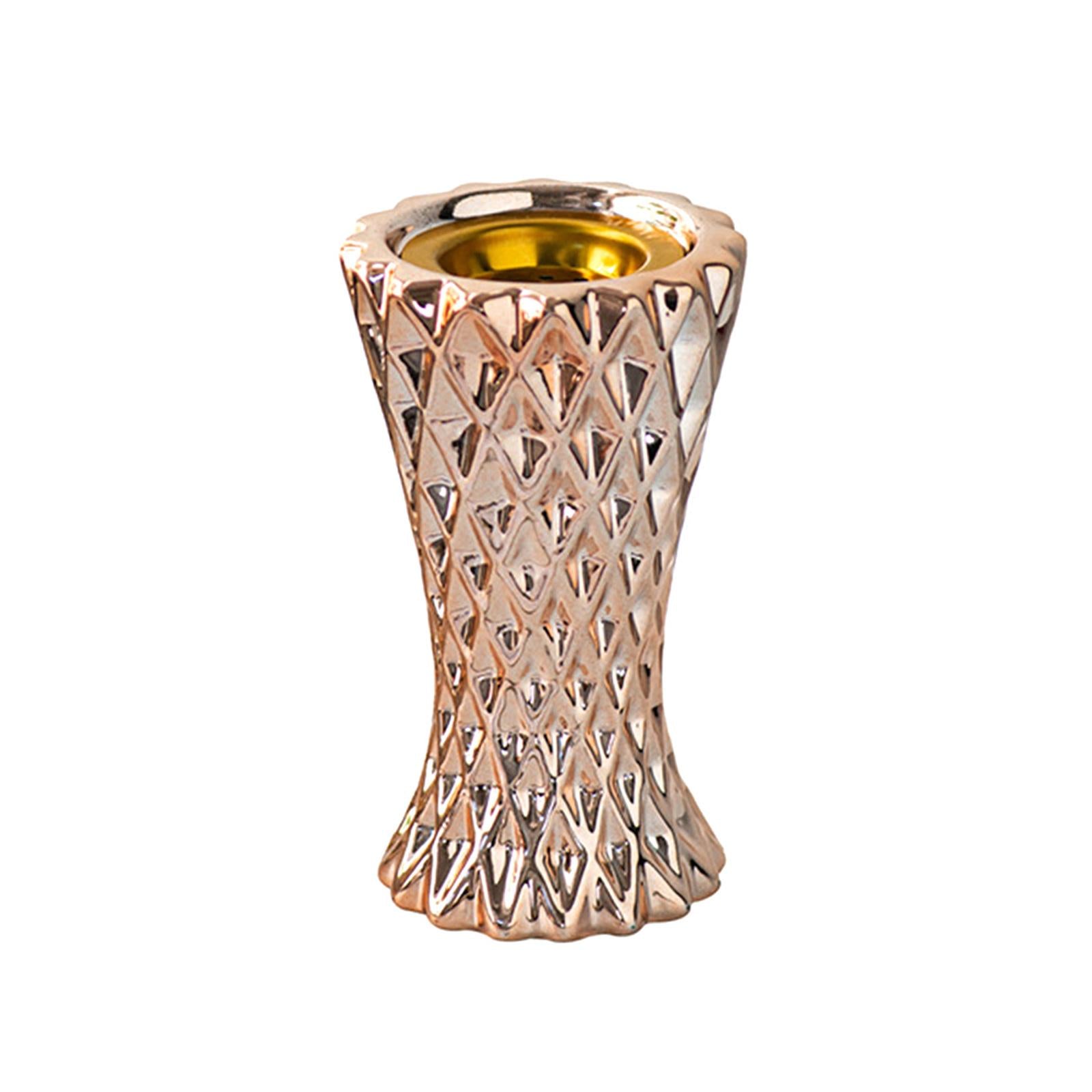 Candle Holder Crafts Candlestick Holder for Table Centerpiece Dinner Wedding Rose gold
