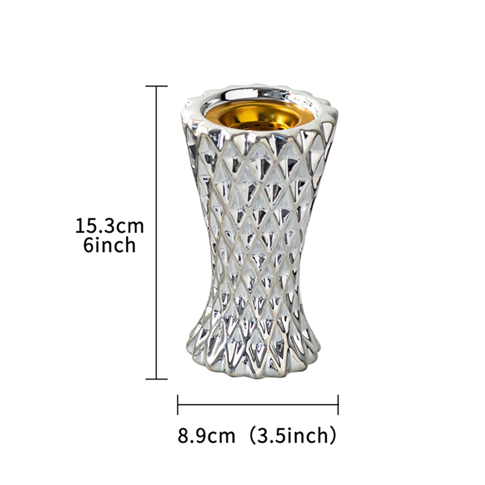 Candle Holder Crafts Candlestick Holder for Table Centerpiece Dinner Wedding silvery