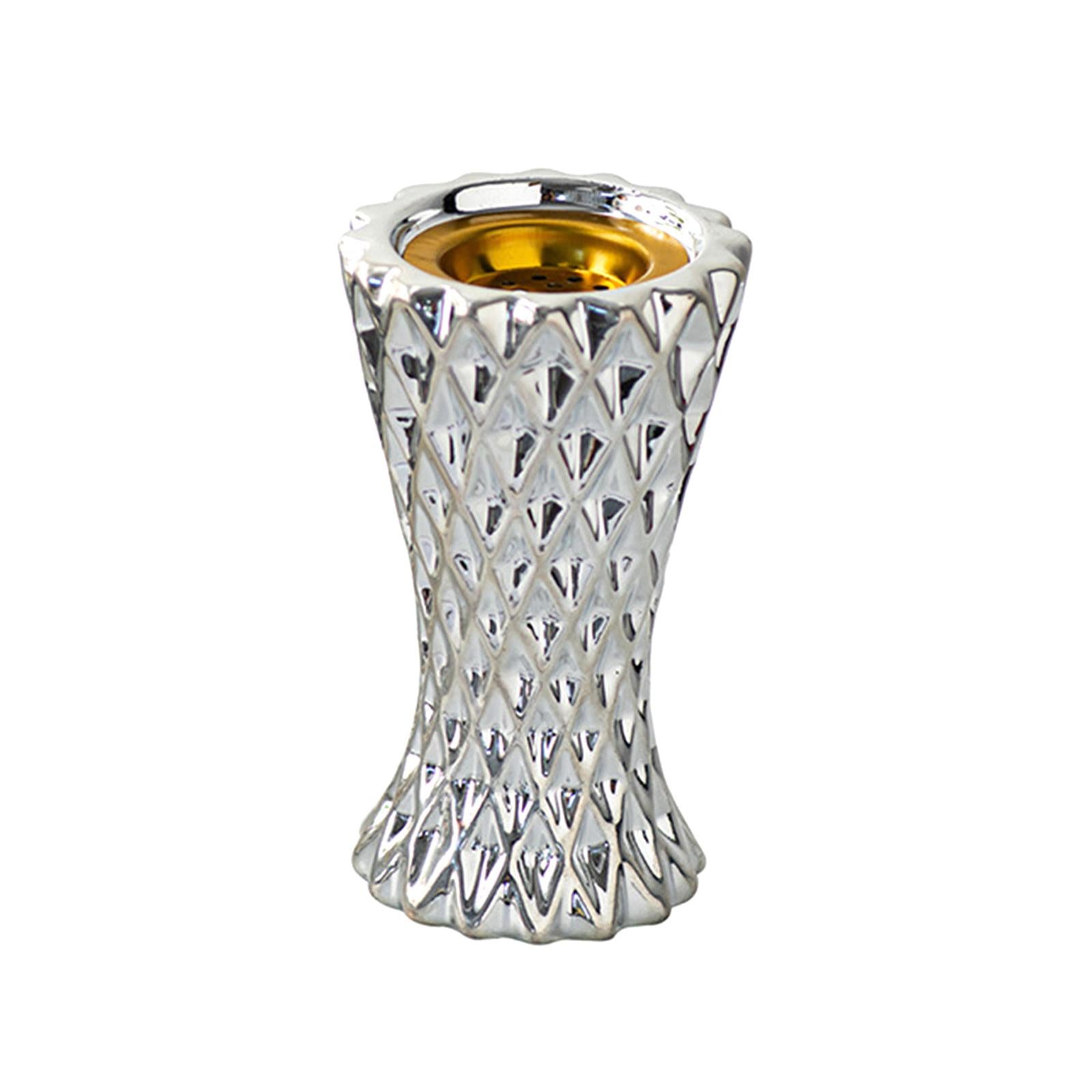 Candle Holder Crafts Candlestick Holder for Table Centerpiece Dinner Wedding silvery