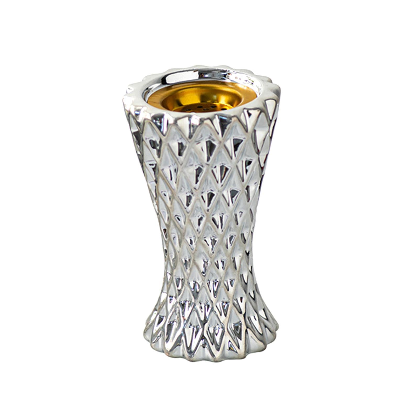 Candle Holder Crafts Candlestick Holder for Table Centerpiece Dinner Wedding silvery