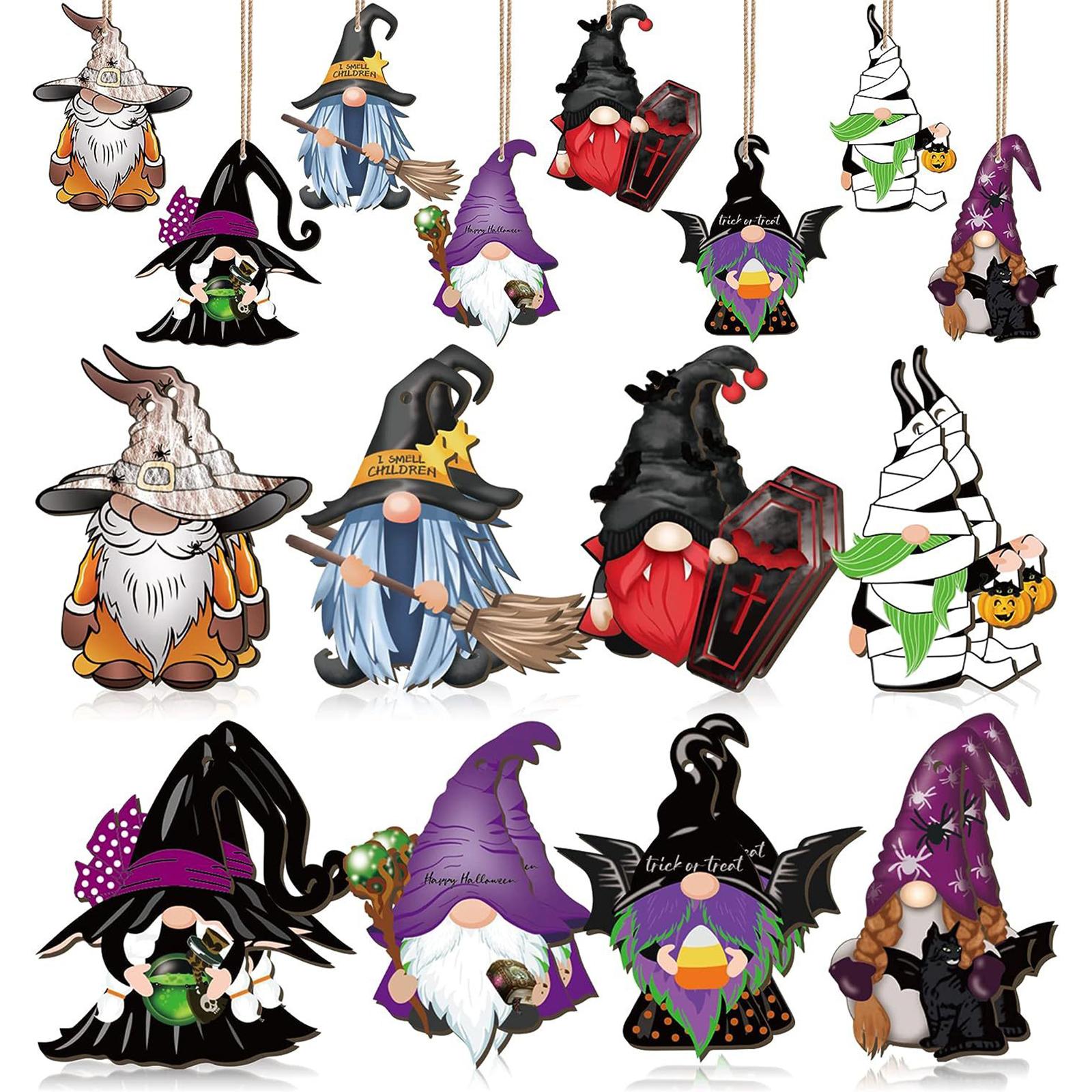 Wooden Halloween Tree Hanging Ornaments Sturdy Party Supplies for Home Decor Style A