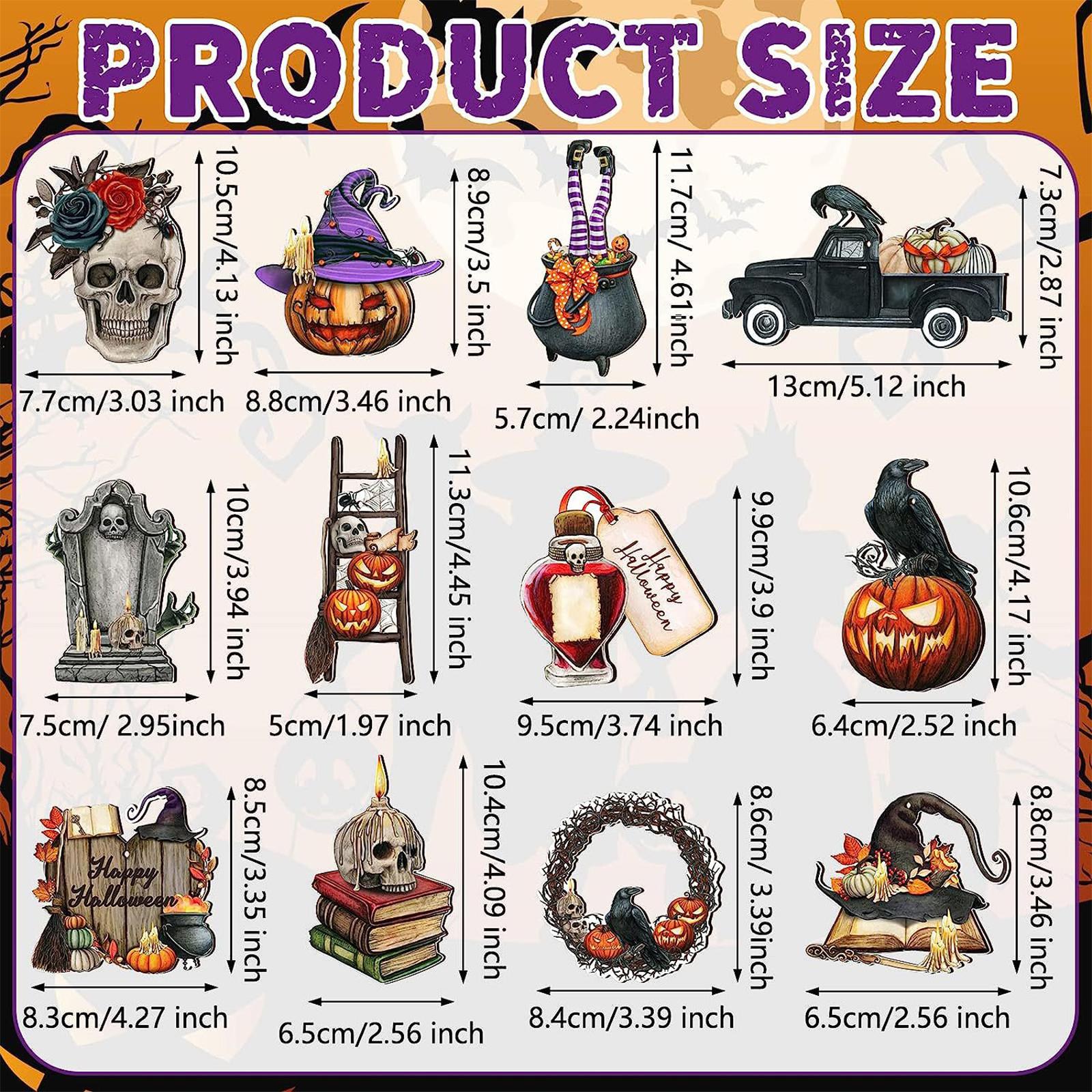 Wooden Halloween Tree Hanging Ornaments Sturdy Party Supplies for Home Decor Style F
