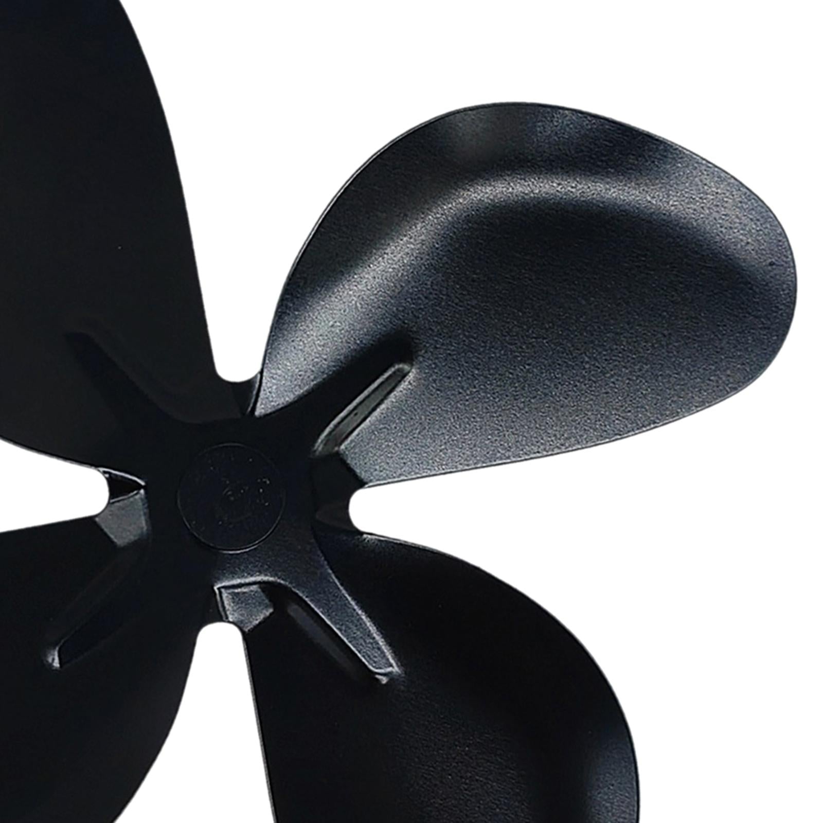 Stoves Fan Blade for Heat Powered Fireplace Fan More Warm Air Quiet Fan Blade black