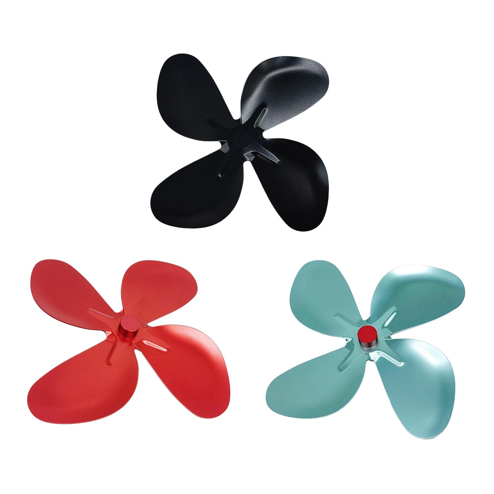 Stoves Fan Blade for Heat Powered Fireplace Fan More Warm Air Quiet Fan Blade black
