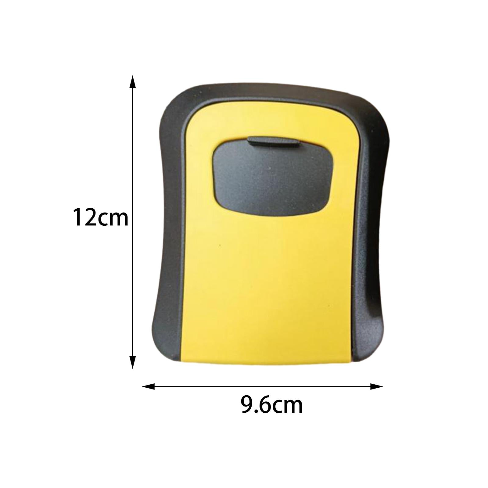 Key Lock Box Portable Resettable Key Storage Box for Office Outdoor Realtors Yellow