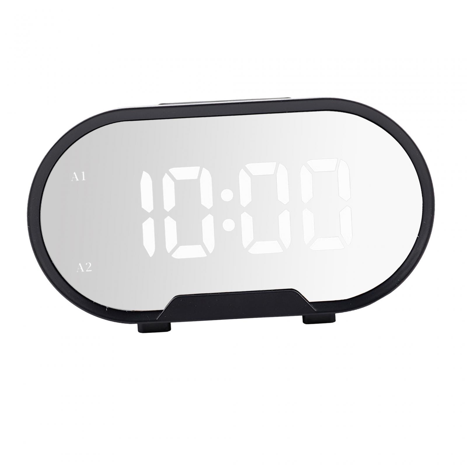 Digital Alarm Clock Snooze Small Clock for Bedroom Living Room Hotels Black