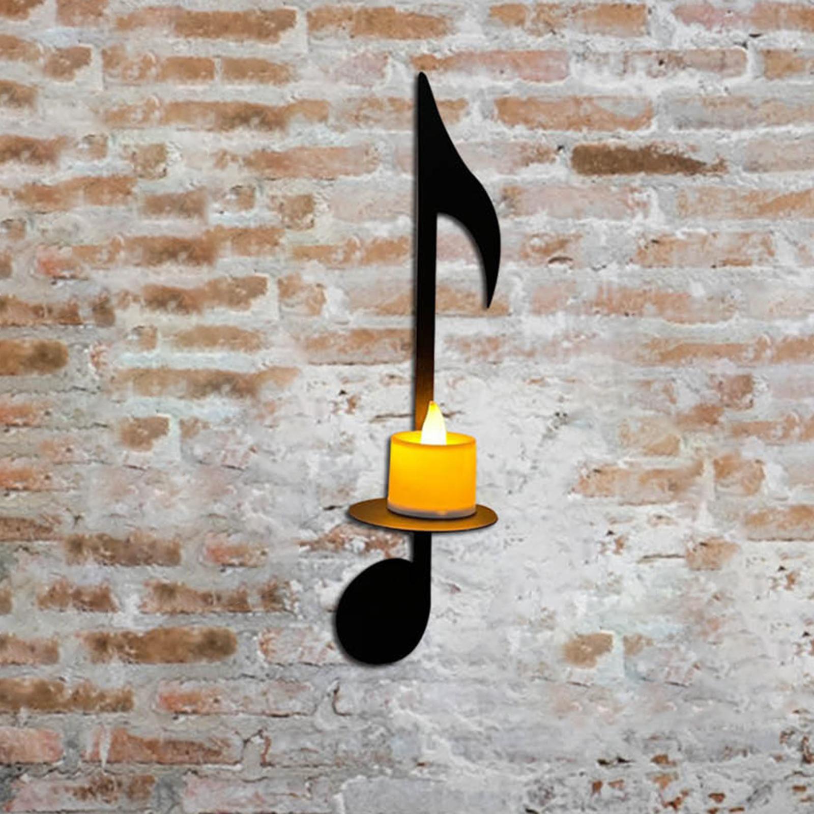 Decorative Candle Holder Musical Note Candle Holder for Dinner Birthday Gift Style B