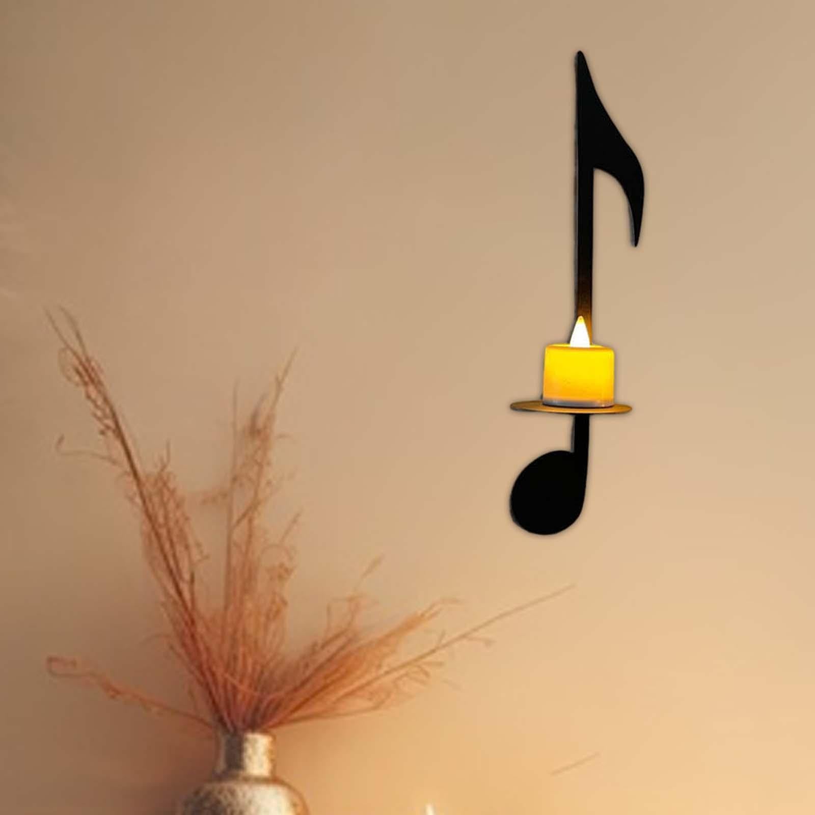 Decorative Candle Holder Musical Note Candle Holder for Dinner Birthday Gift Style B