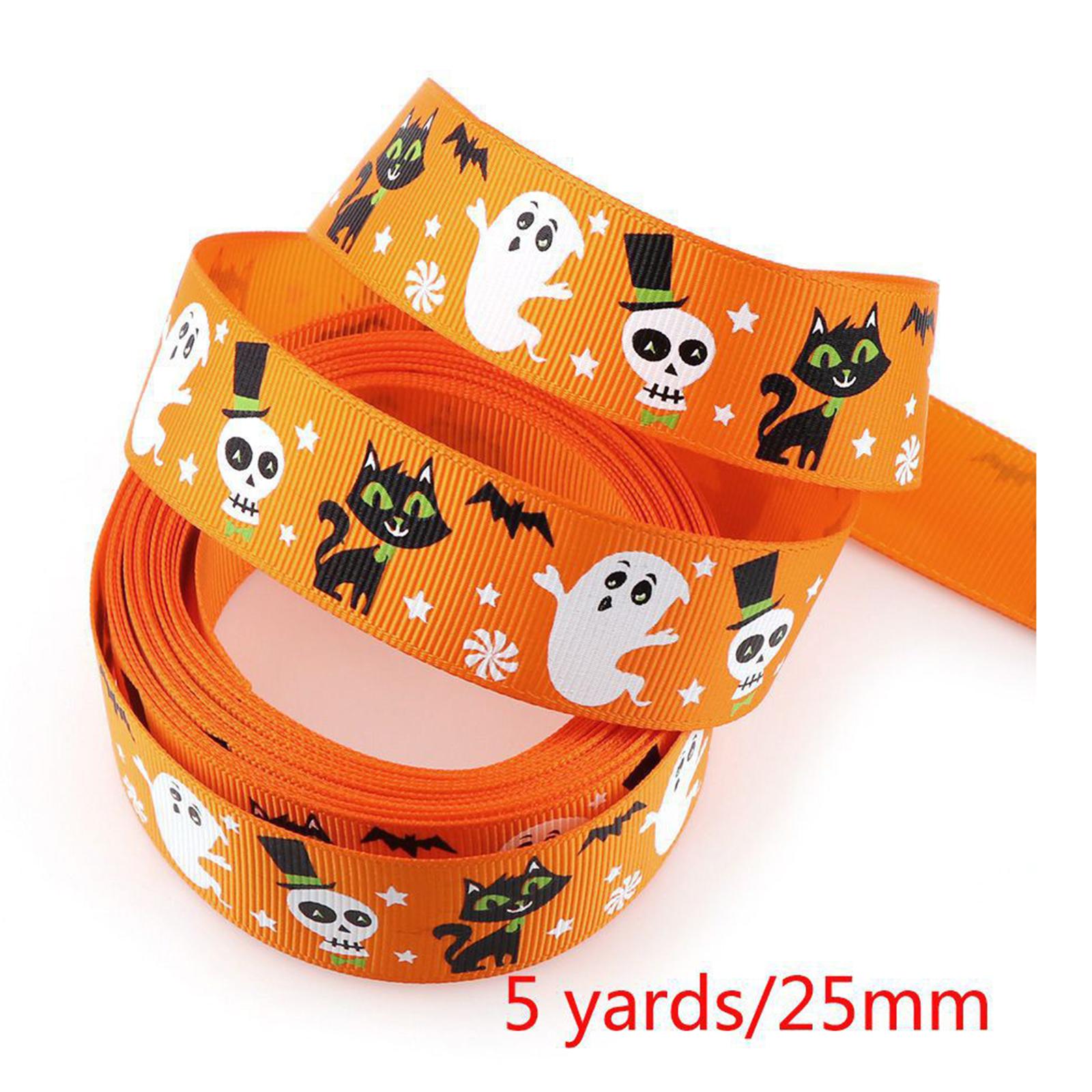 Halloween Gift Wrapping Ribbon 25mm for Card Making Home Decor Gift Wrapping Style B