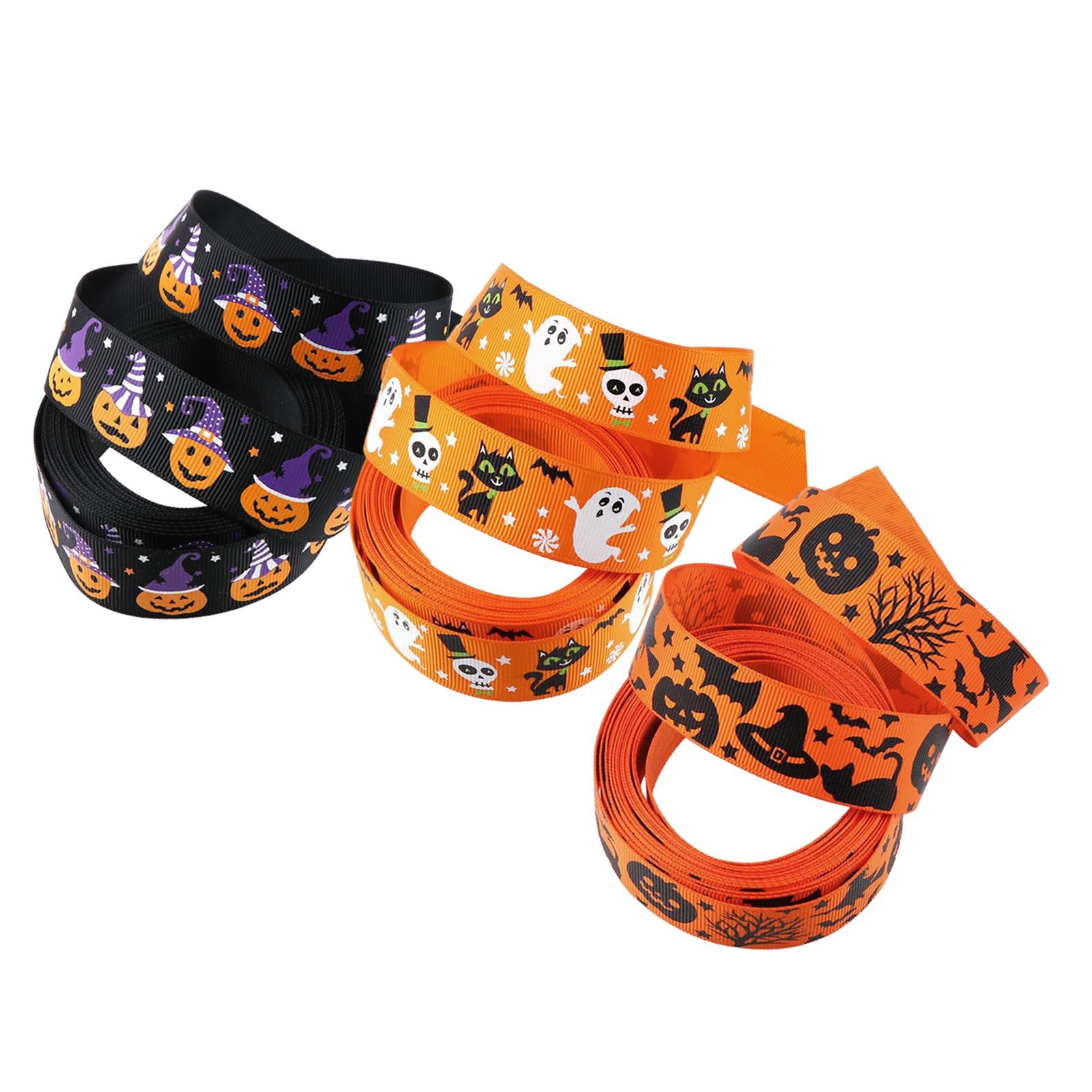 Halloween Gift Wrapping Ribbon 25mm for Card Making Home Decor Gift Wrapping Style B