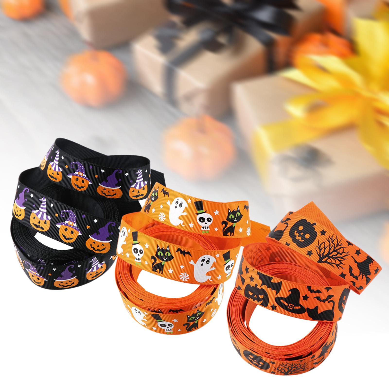 Halloween Gift Wrapping Ribbon 25mm for Card Making Home Decor Gift Wrapping Style B