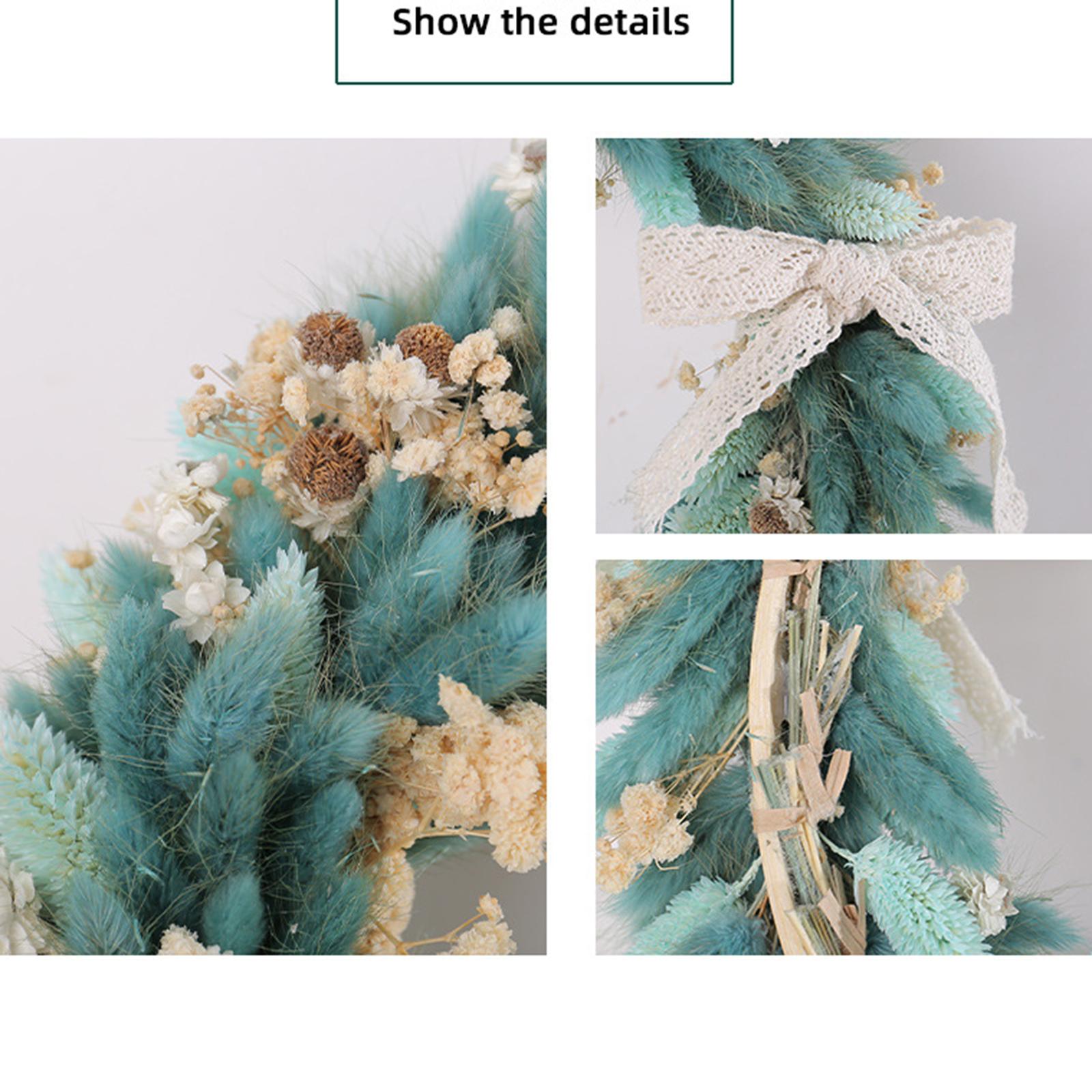 Harvest Festival Wreath Round 14inch Fall Wreath for Wall Wedding Decoration Green