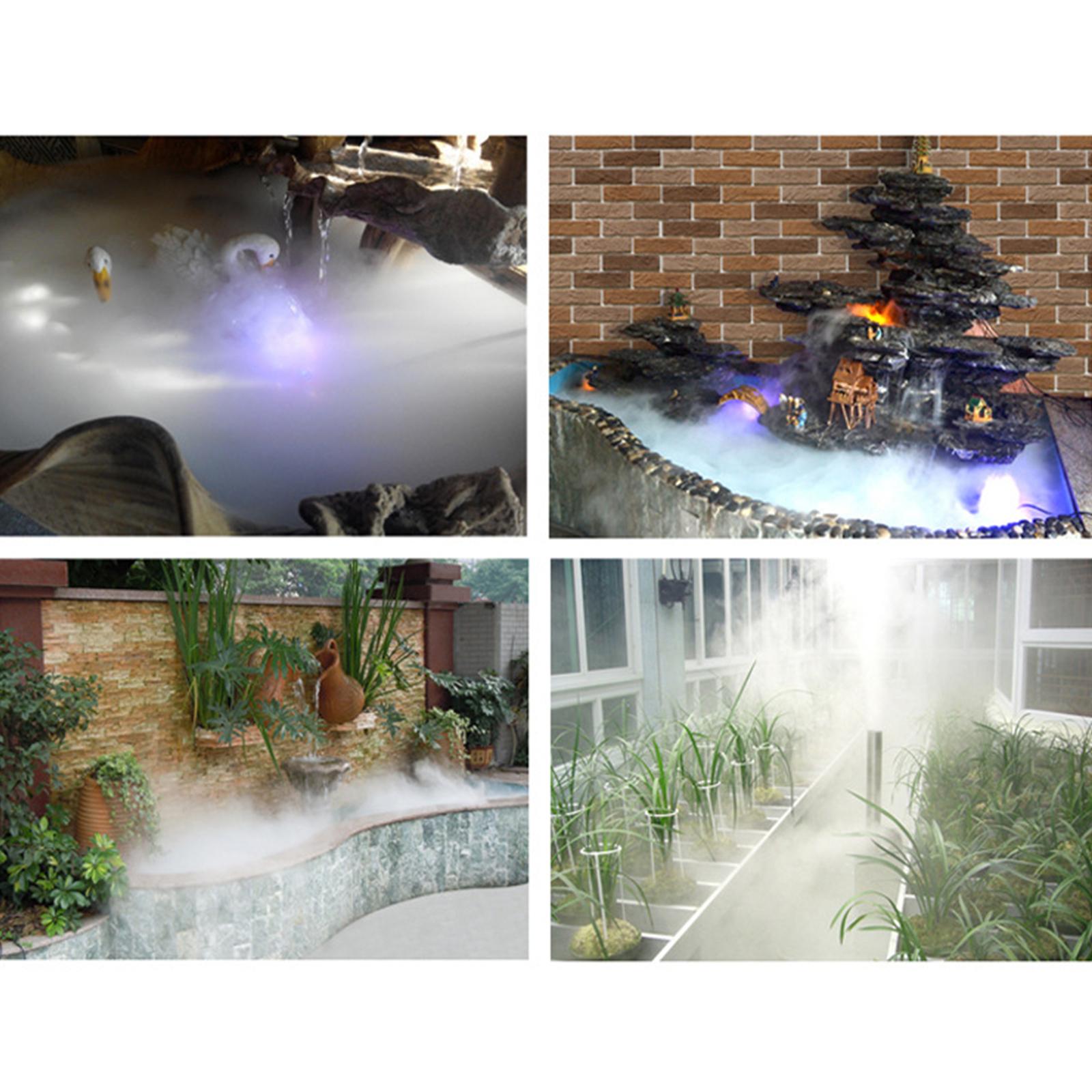 Ultrasonic Mist Fogger Mister 12 LED Fogger for Home Rockery Pond Sink Pot