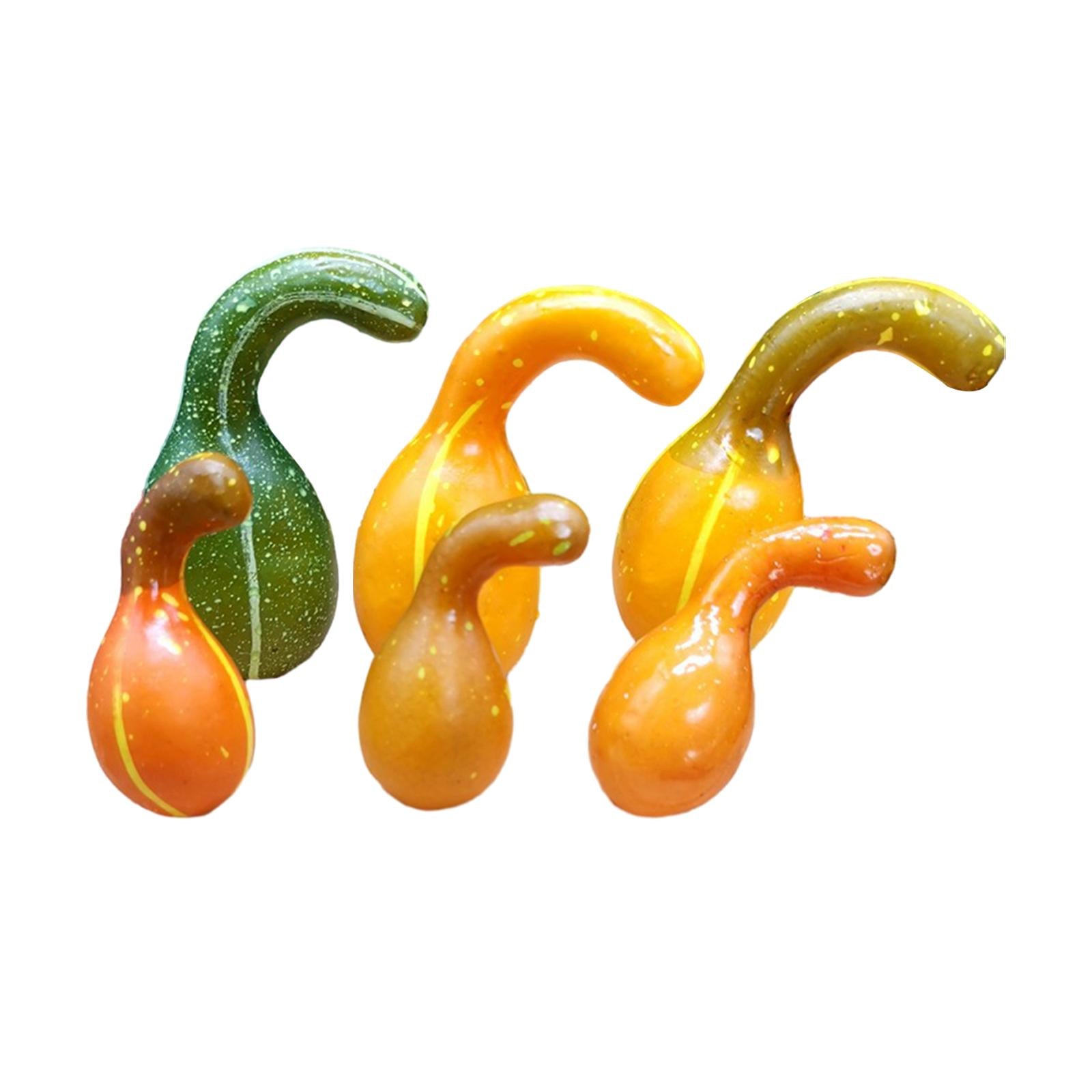 Artificial Harvest Pumpkins Halloween Vegetable Model Durable Assorted Color Style C