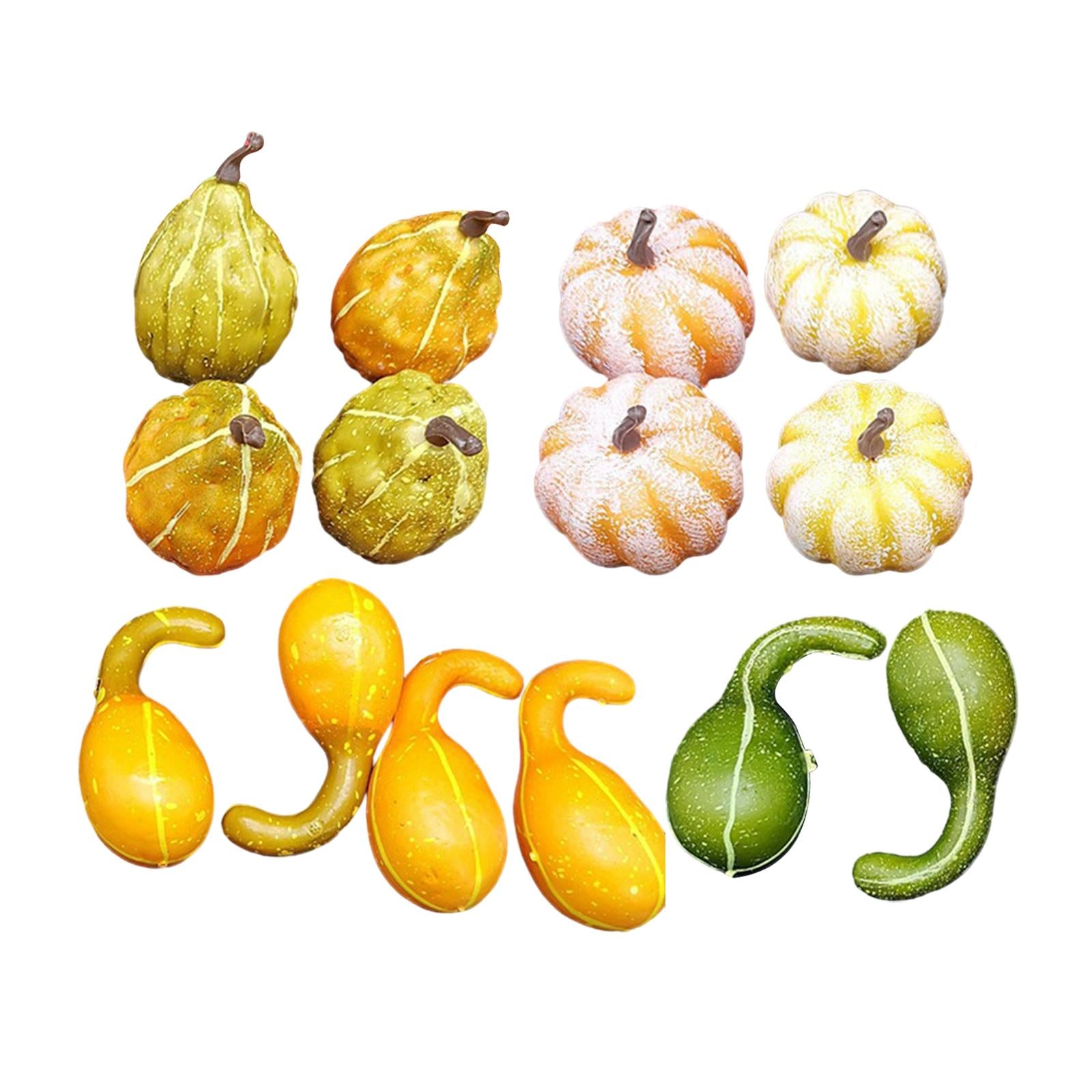 Artificial Harvest Pumpkins Halloween Vegetable Model Durable Assorted Color Style E