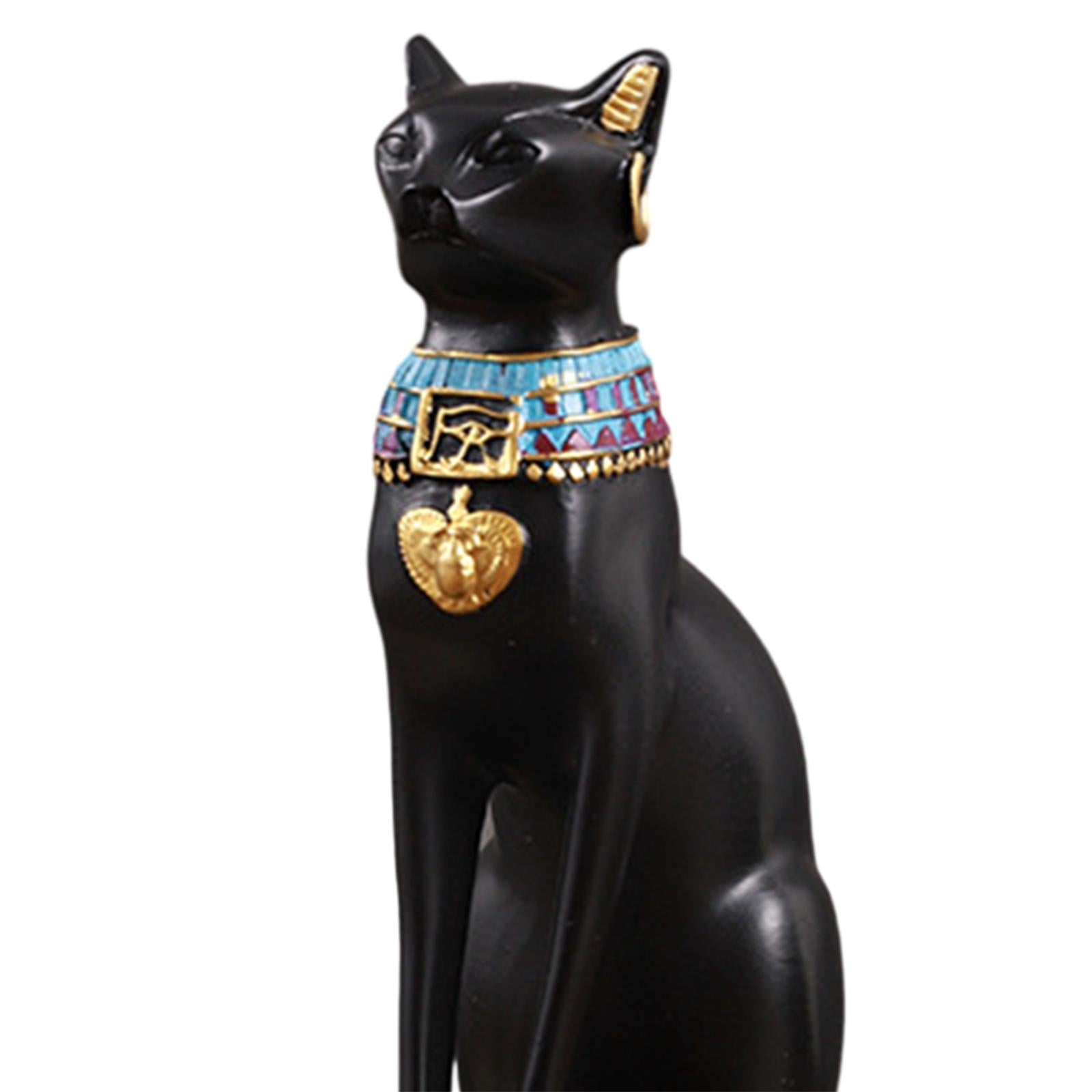 Cat Figurine Candleholder Candlestick for Fireplace Wedding Party Decoration Black