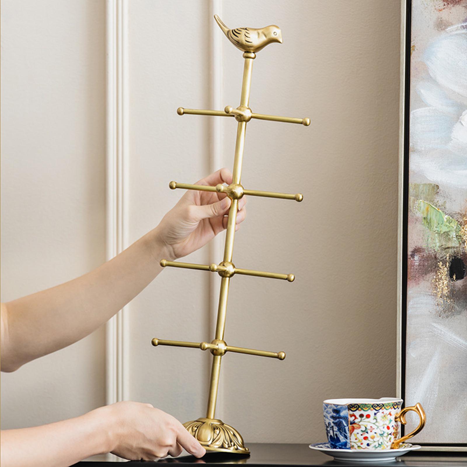 Brass Jewelry Display Stand Hair Accessories for Jewelry Party Wardrobe