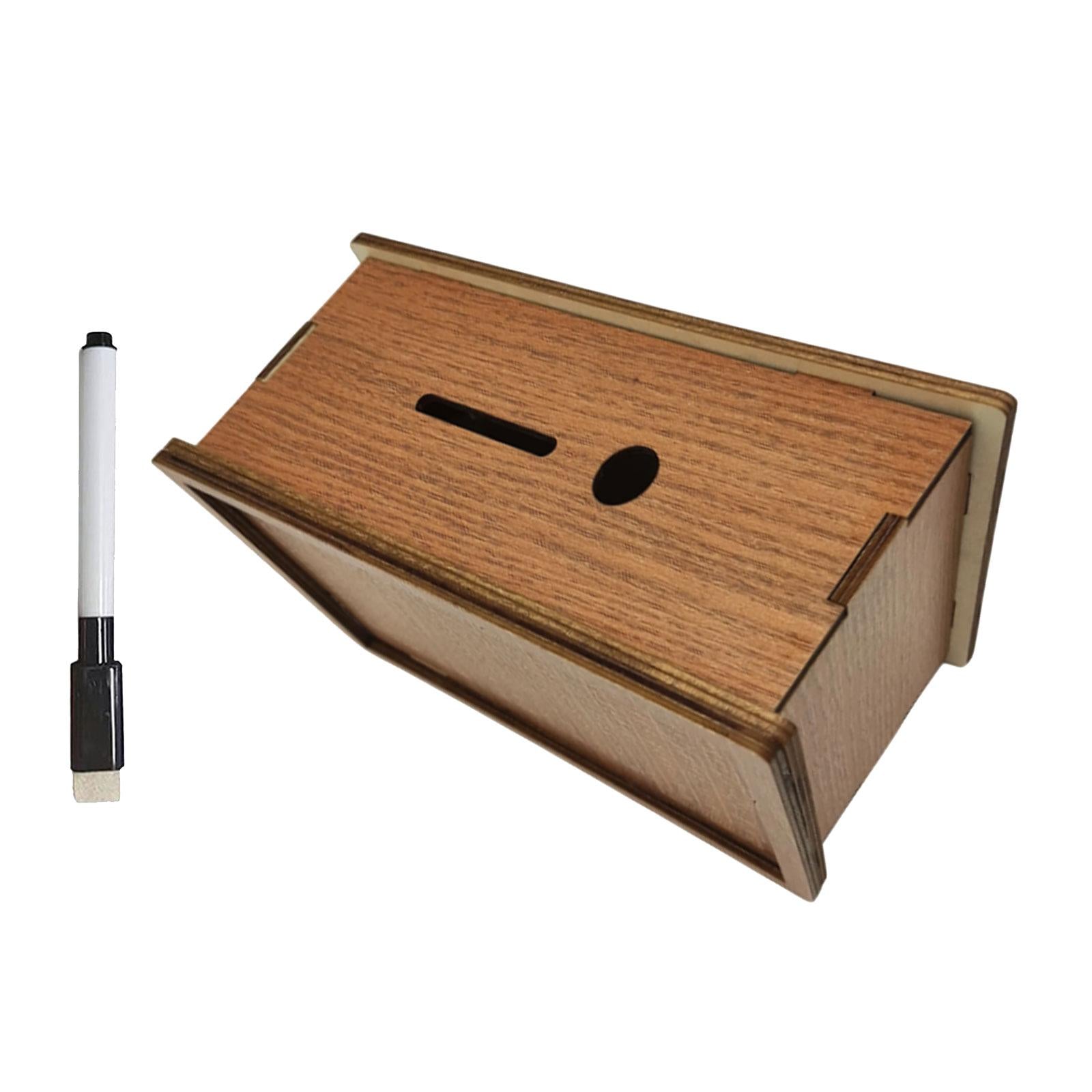 Wooden Piggy Banks Coin Money Bank Dorm Adult Bedroom Money Box with Counter 4000 EUR