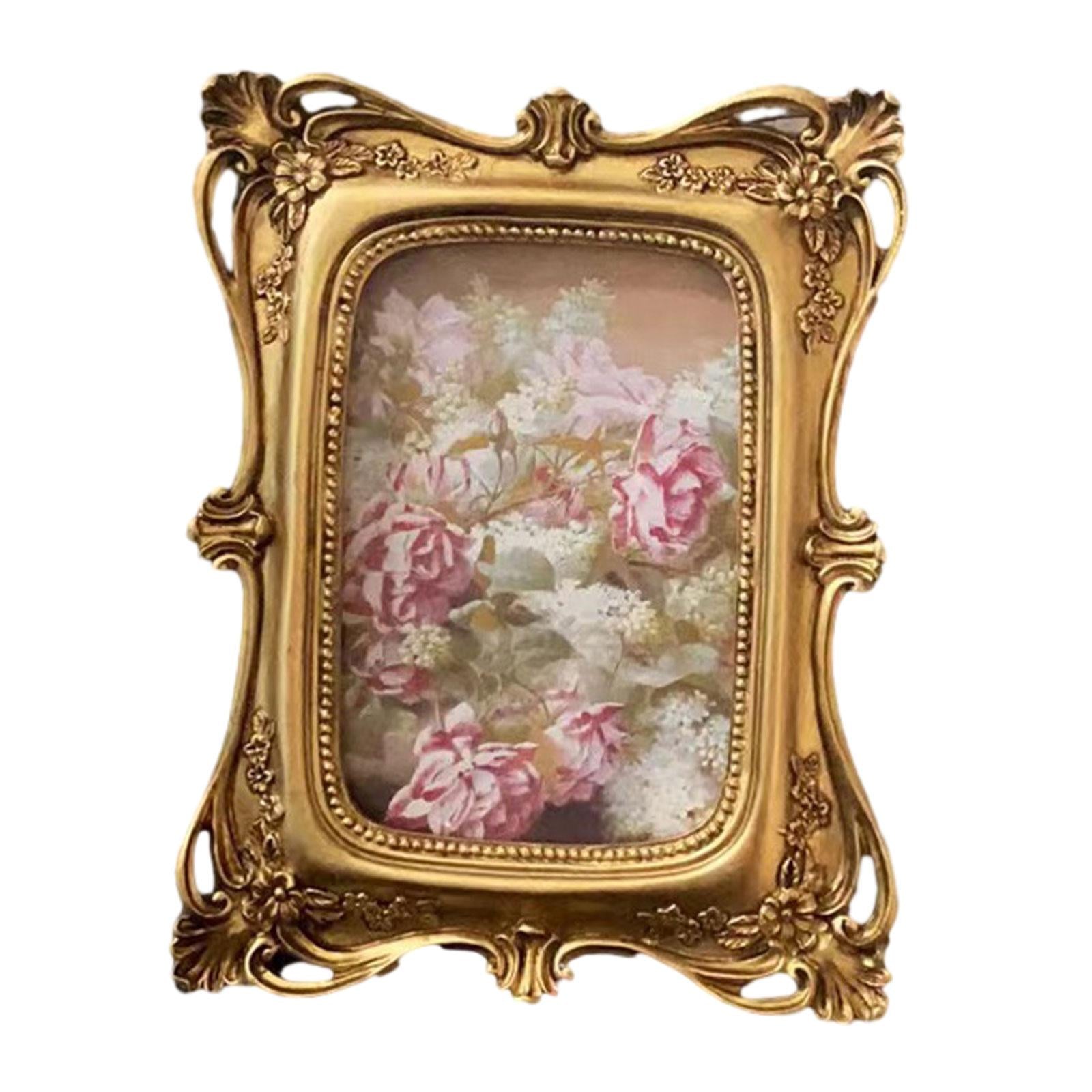 Antique Picture Frames Resin Luxury Photo Frames for Home Desktop Decorative