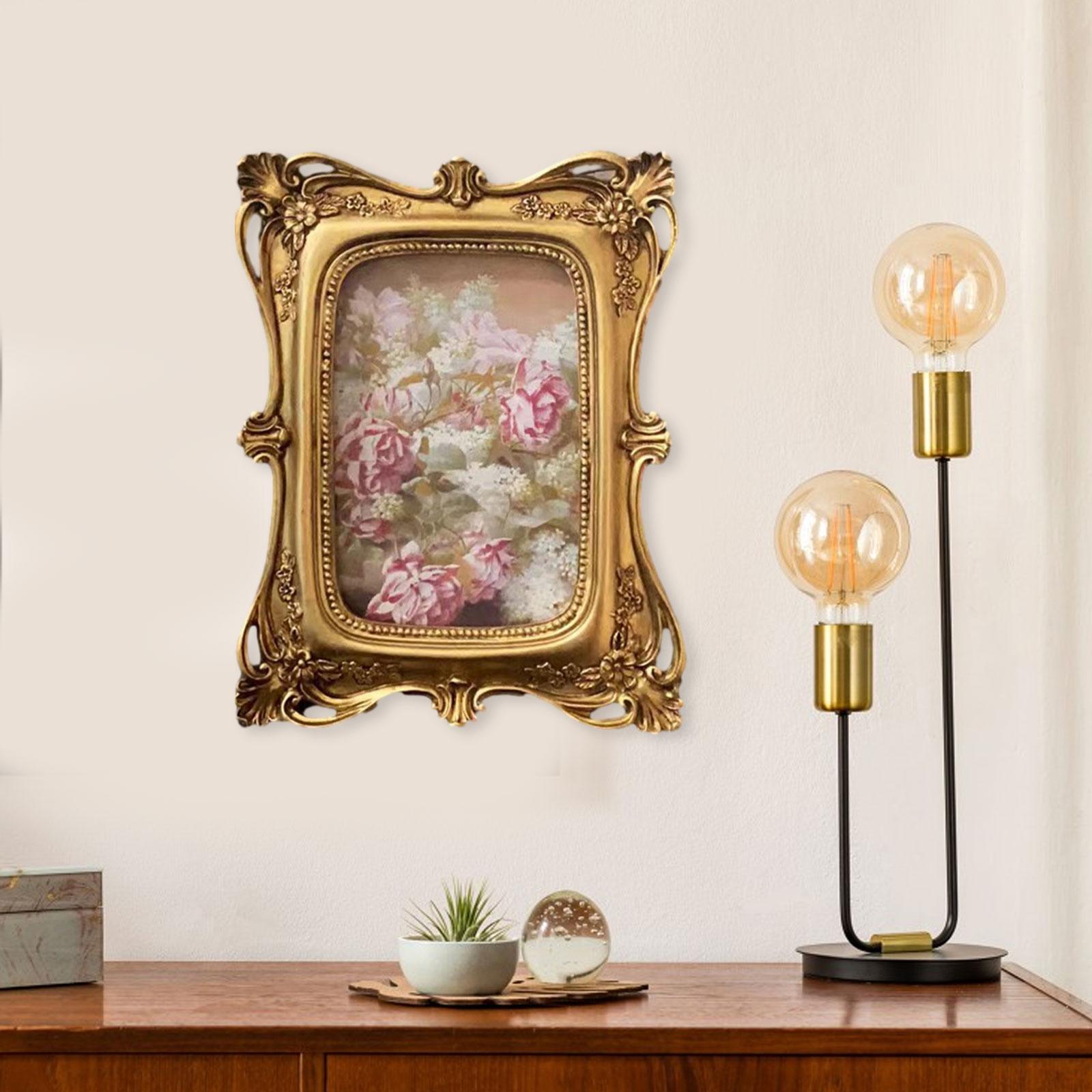 Antique Picture Frames Resin Luxury Photo Frames for Home Desktop Decorative