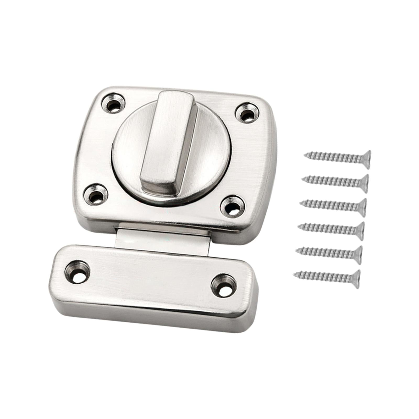 Safety Door Lock Shed with Screws Inside Door Rotate Bolt Latch Gate latches Silver