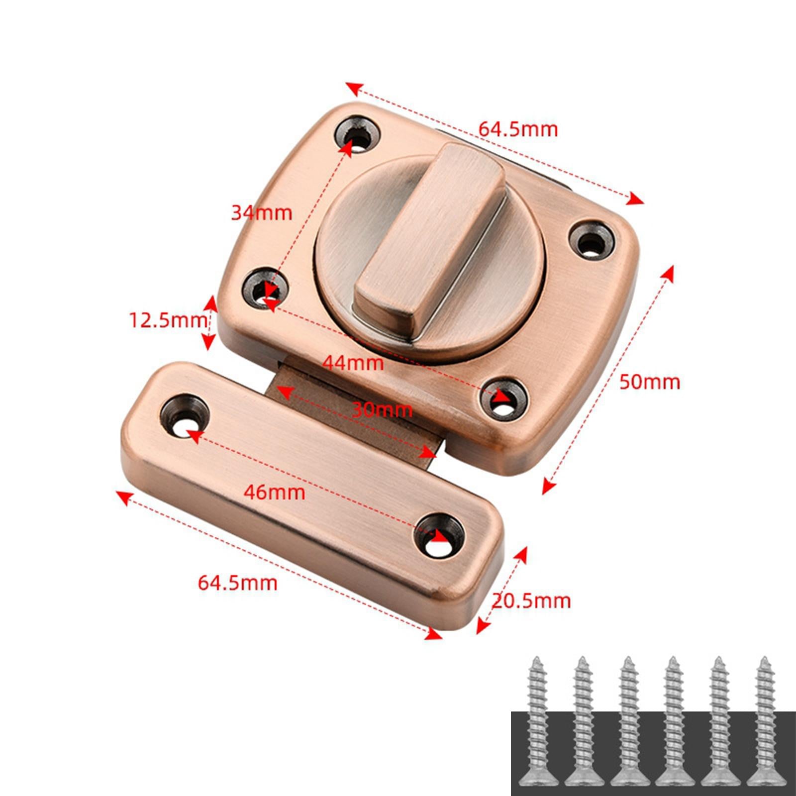 Safety Door Lock Shed with Screws Inside Door Rotate Bolt Latch Gate latches Red Bronze