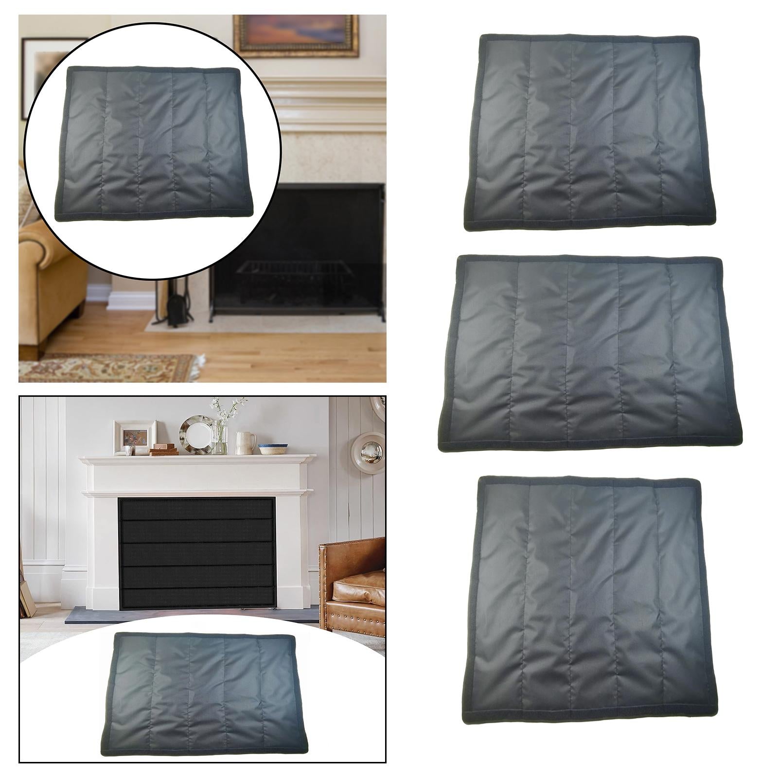 Indoor Fireplace Cover Blocker Fireplace Blanket Energy Saving Heat Loss 99x81cm