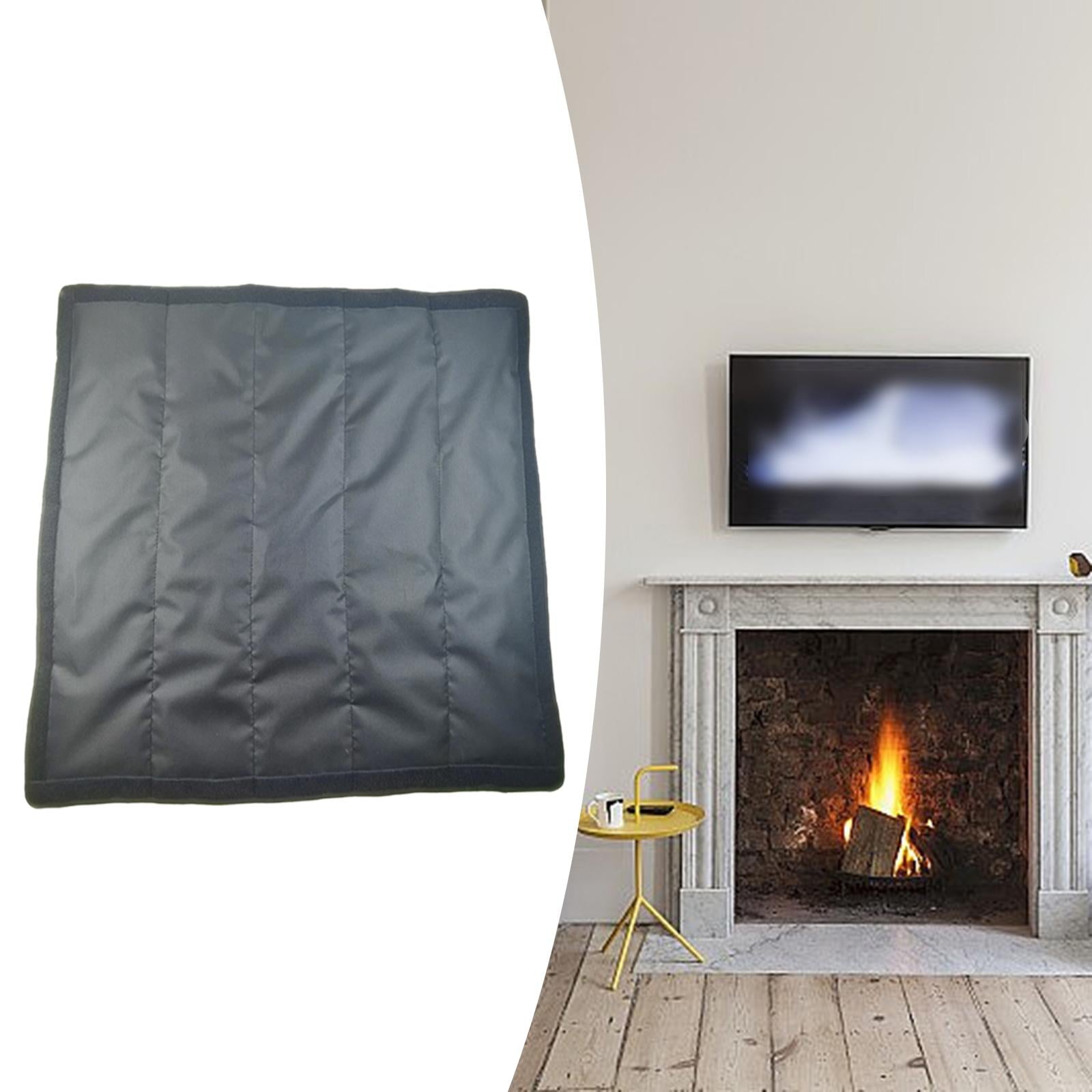 Indoor Fireplace Cover Blocker Fireplace Blanket Energy Saving Heat Loss 117x89cm
