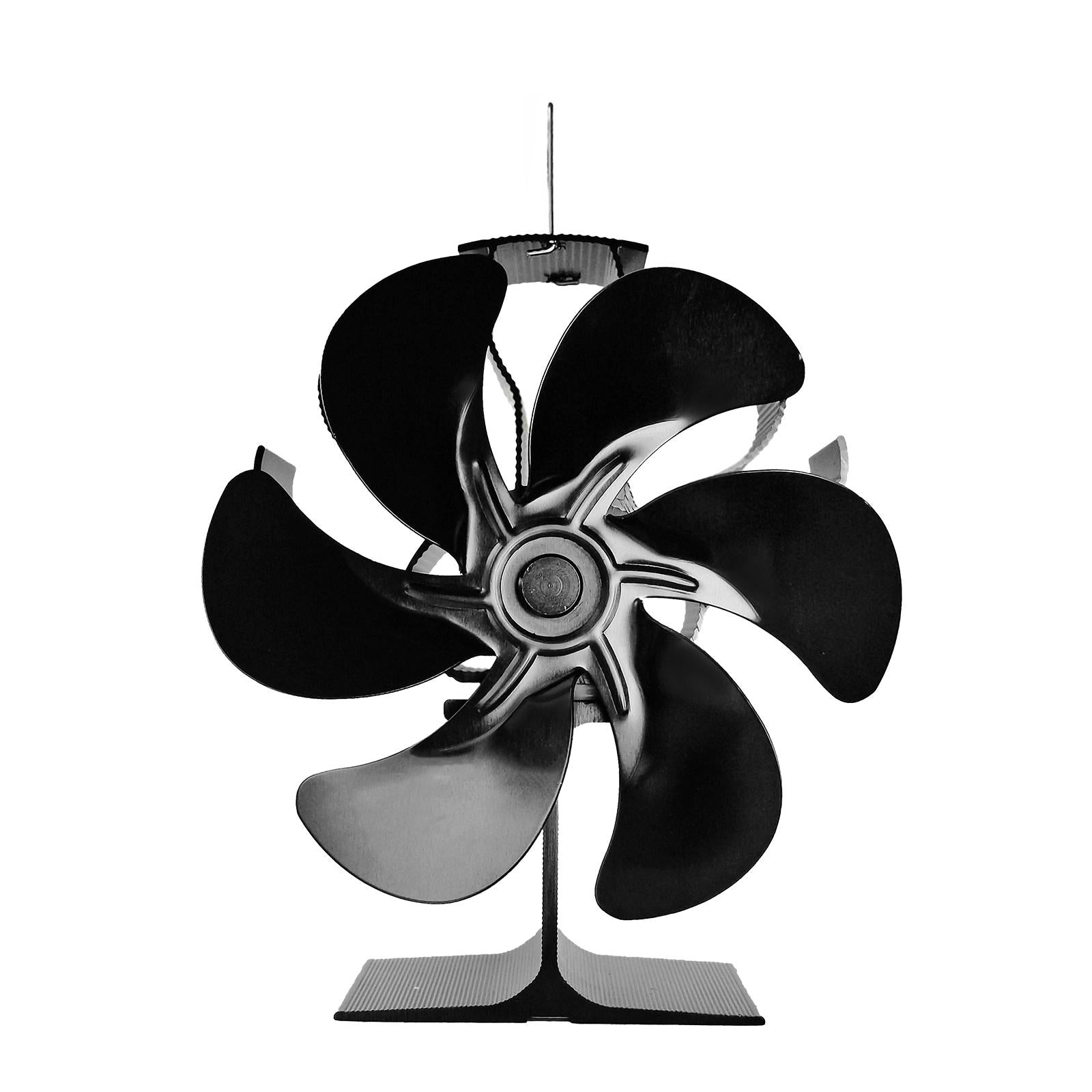 6 Blade Fireplace Stove Fan Eco Friendly Versatile Low Noise Wood Burner Fan