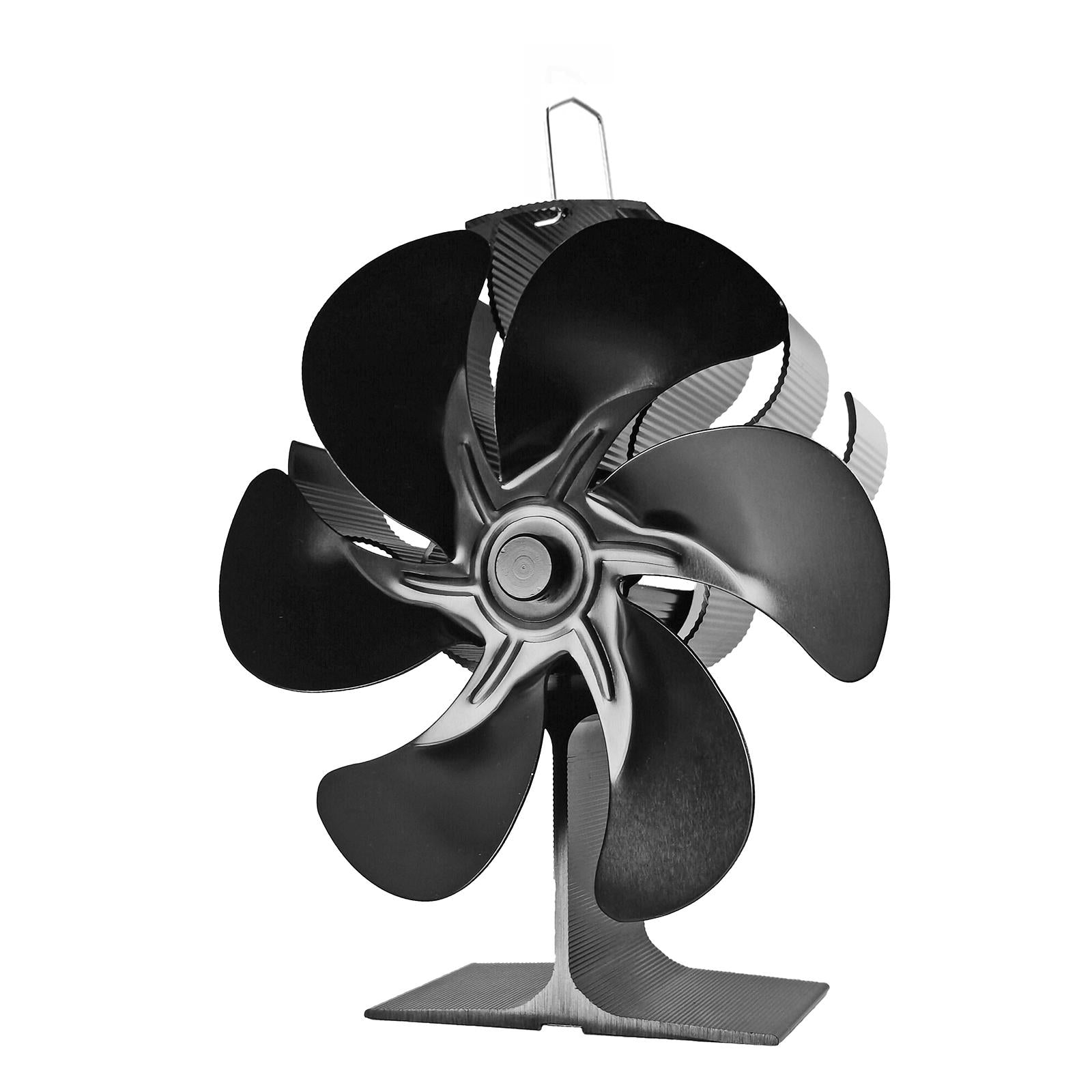 6 Blade Fireplace Stove Fan Eco Friendly Versatile Low Noise Wood Burner Fan